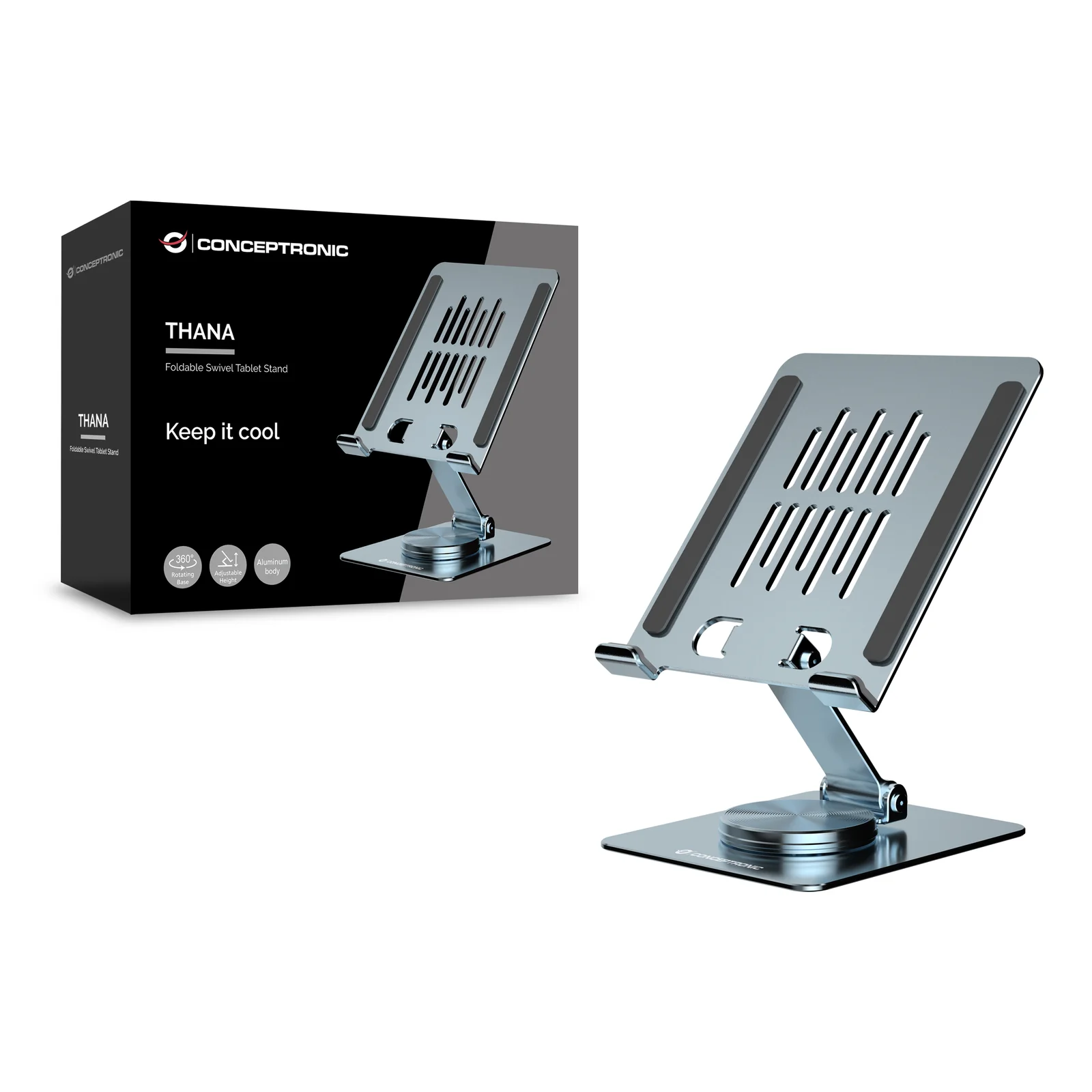 Conceptronic THANA09G chariot et support multimédia Gris Tablette