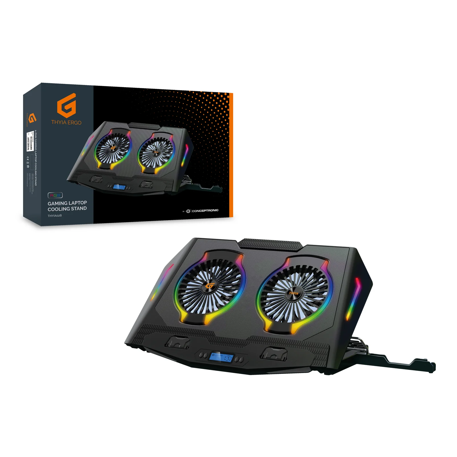 Conceptronic THYIA02B système de refroidissement pour ordinateurs portables 43,2 cm (17") Noir