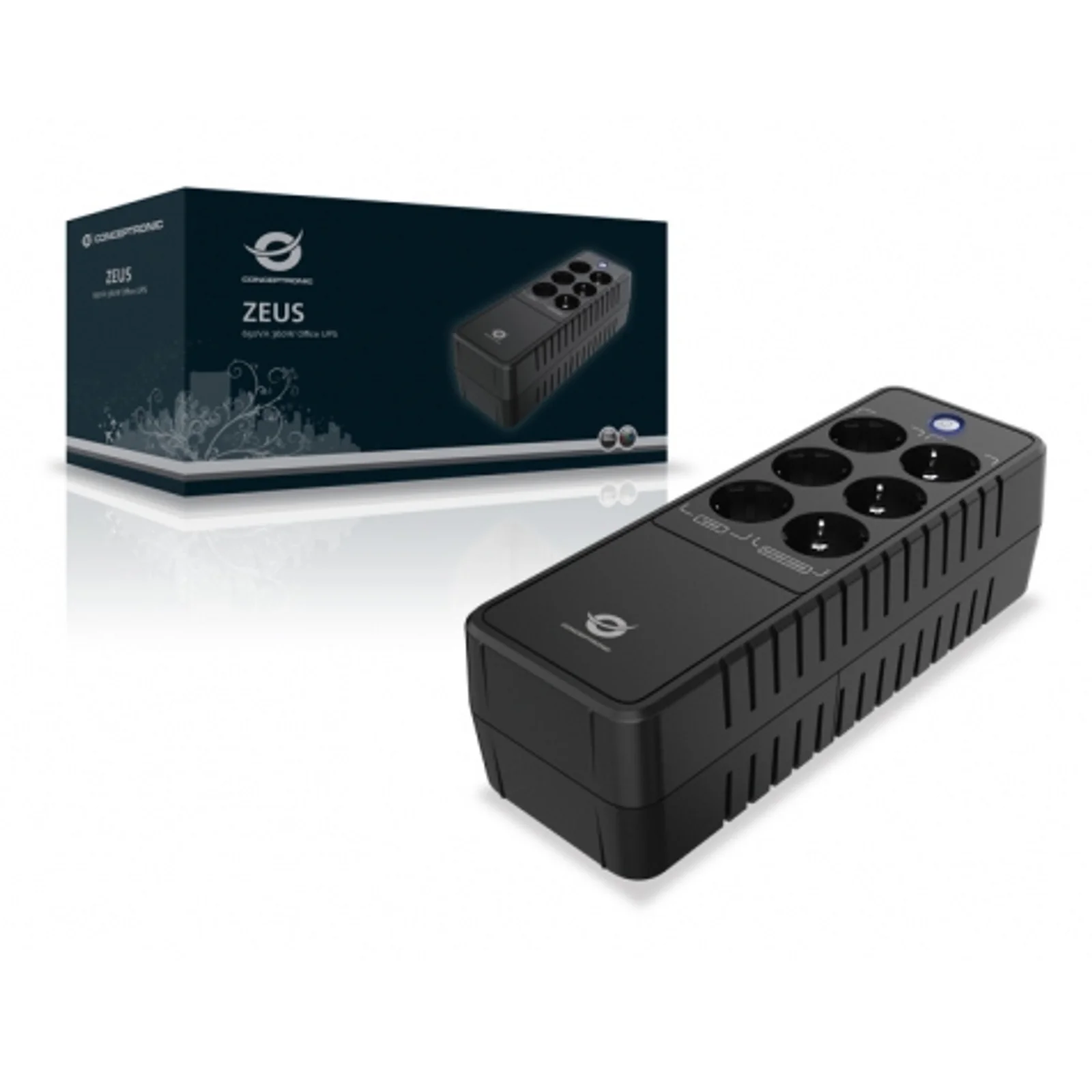 Conceptronic ZEUS05E alimentation d'énergie non interruptible Veille 0,65 kVA 360 W 6 sortie(s) CA