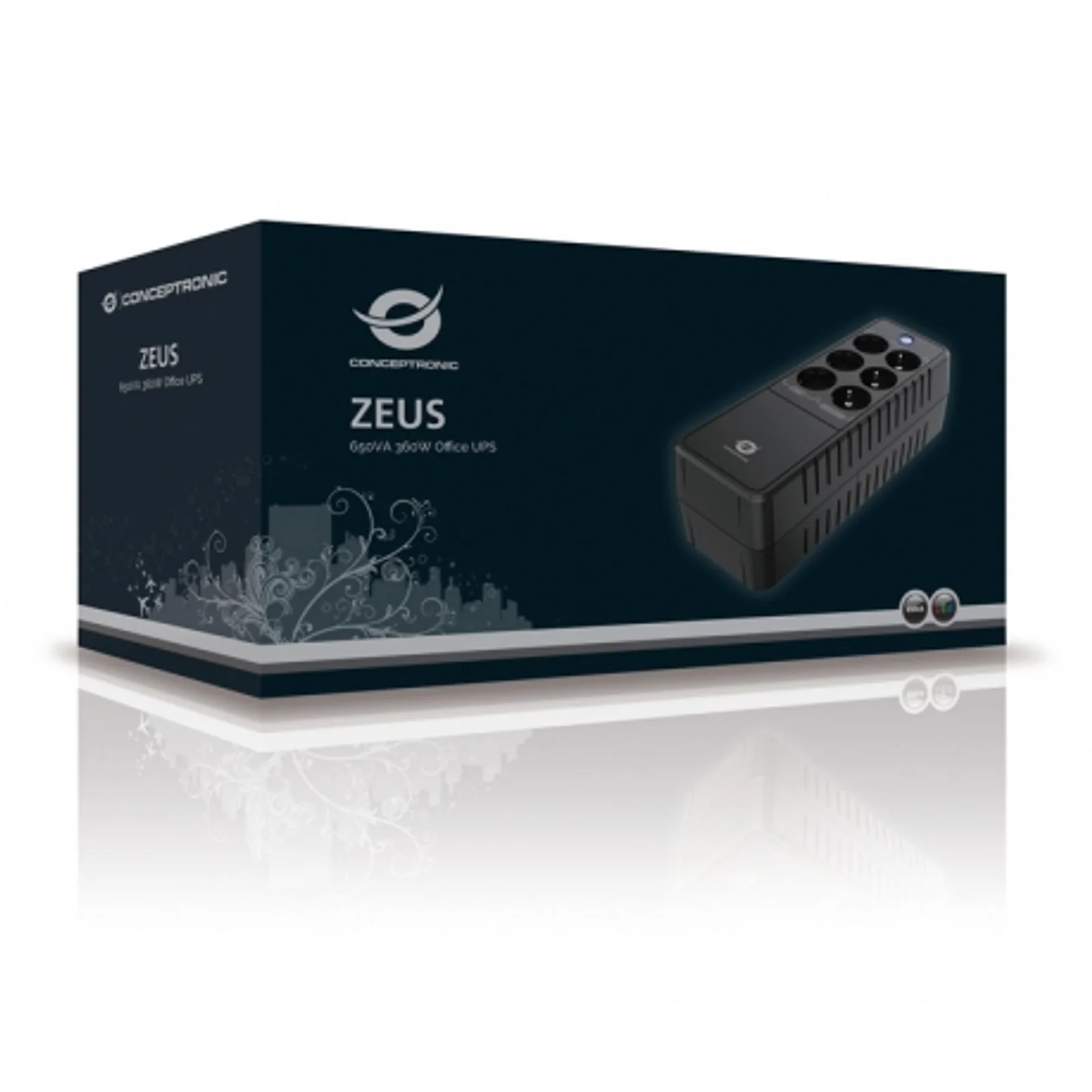 Conceptronic ZEUS05E alimentation d'énergie non interruptible Veille 0,65 kVA 360 W 6 sortie(s) CA