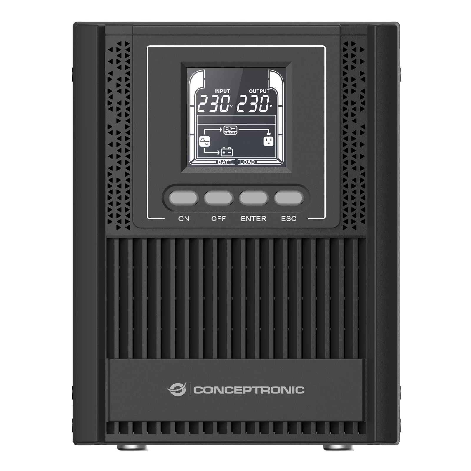Conceptronic ZEUS52E1K alimentation d'énergie non interruptible Double-conversion (en ligne) 1 kVA 900 W 4 sortie(s) CA