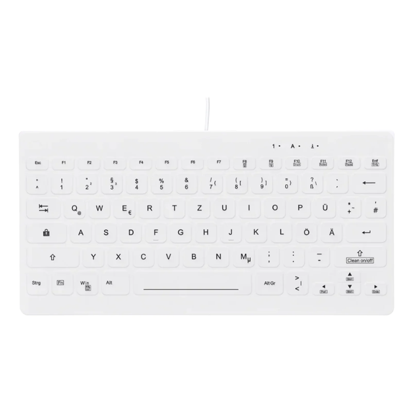 Design Active Key AK-C4112 clavier Médical USB QWERTZ Allemand Blanc