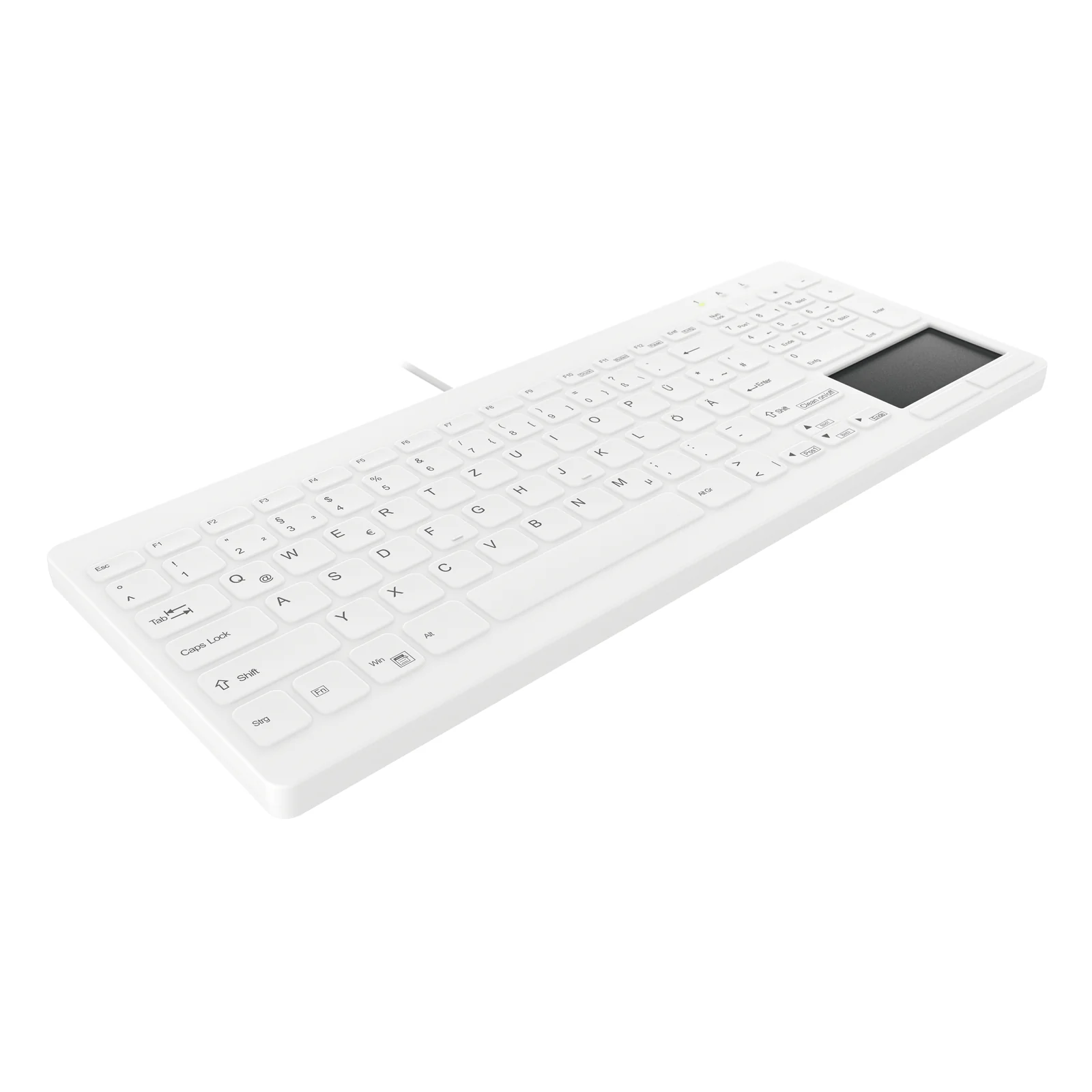 Contour Design Active Key AK-C7412 clavier Médical USB QWERTZ Allemand Blanc