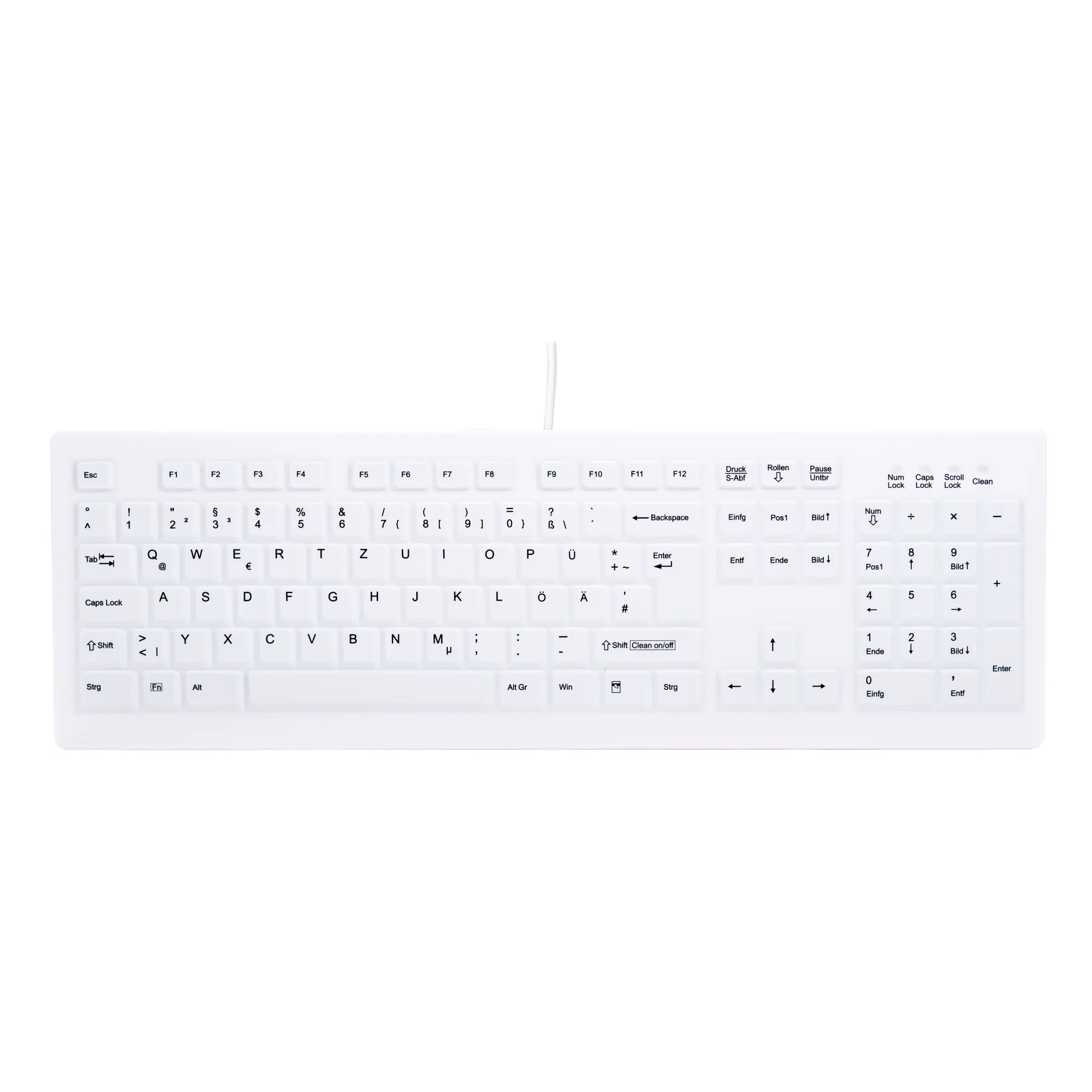 Design Active Key AK-C8100 clavier Bureau RF sans fil Allemand Blanc