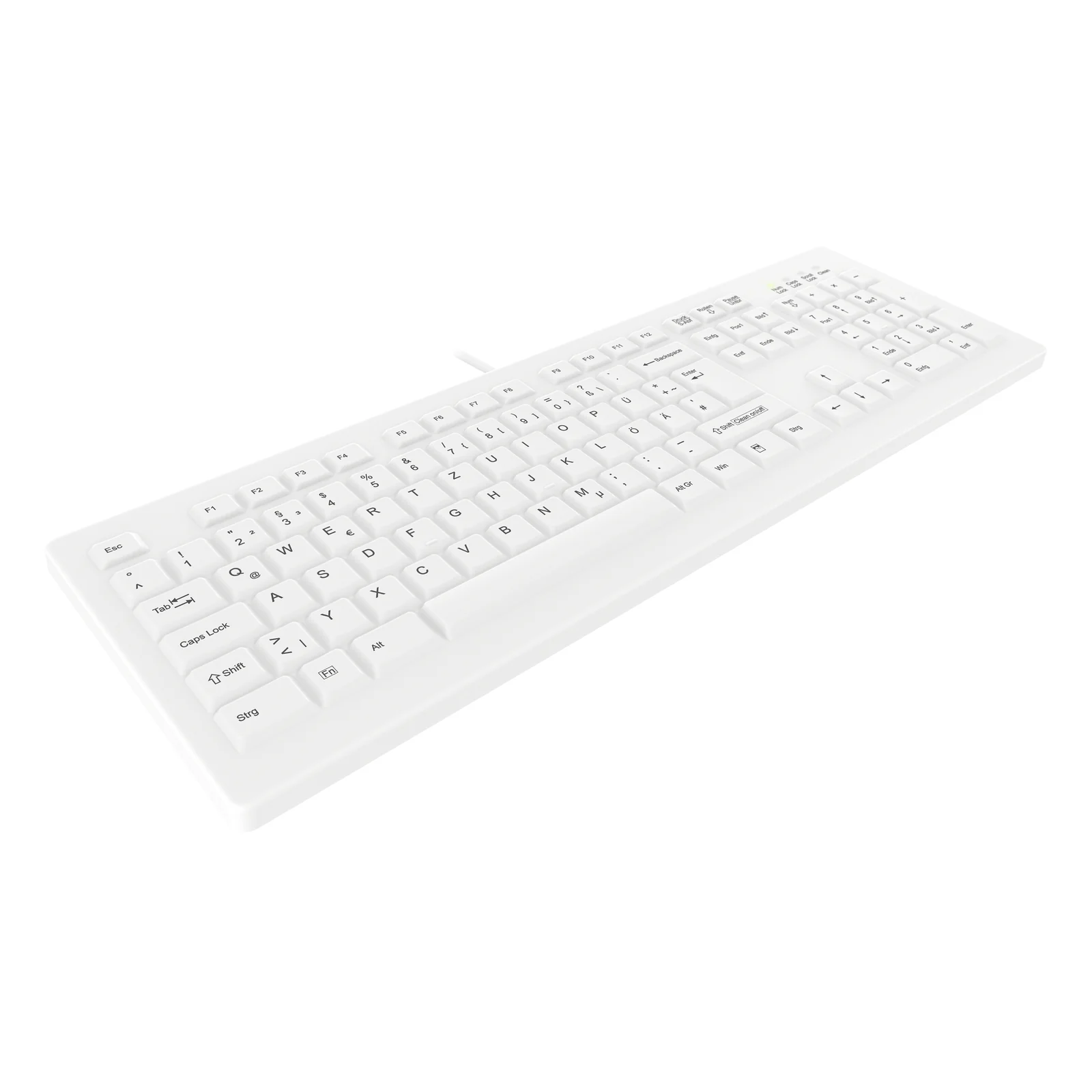 Contour Design Active Key AK-C8100F-U1-W/GE clavier Médical USB QWERTZ Allemand Blanc