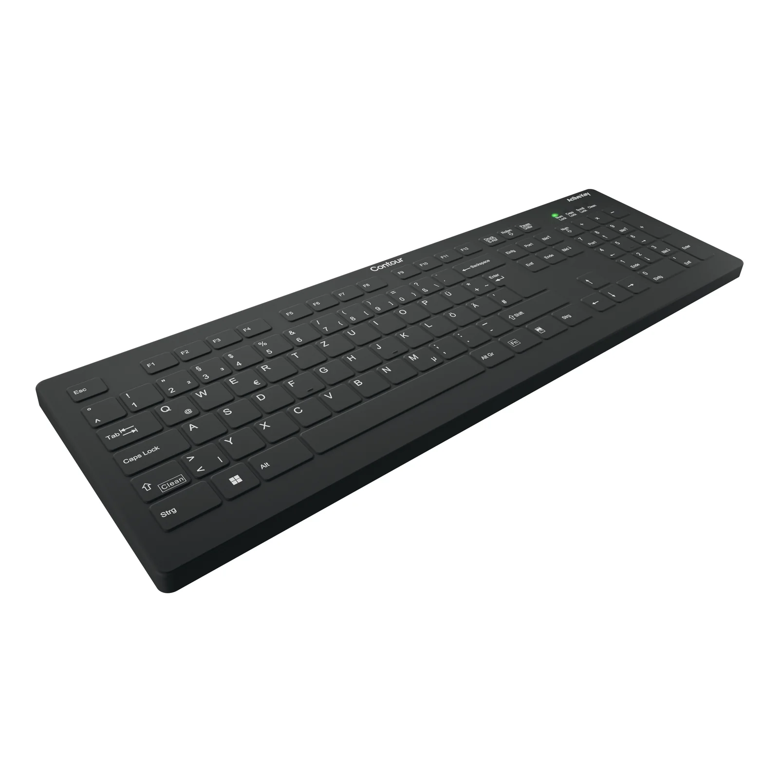 Contour Design Active Key AK-C8112 clavier Médical RF sans fil QWERTZ Allemand Noir