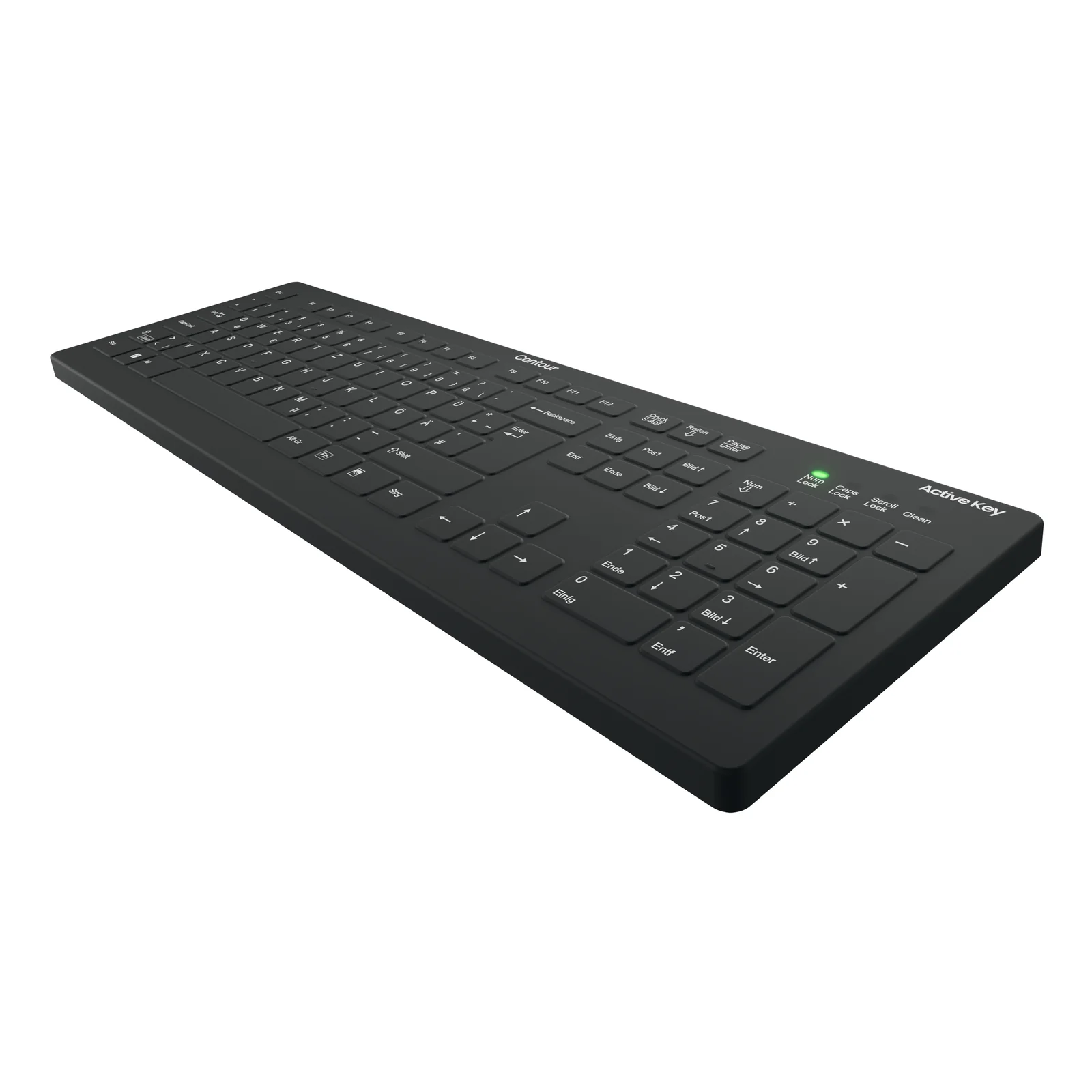 Contour Design Active Key AK-C8112 clavier Médical RF sans fil QWERTZ Allemand Noir