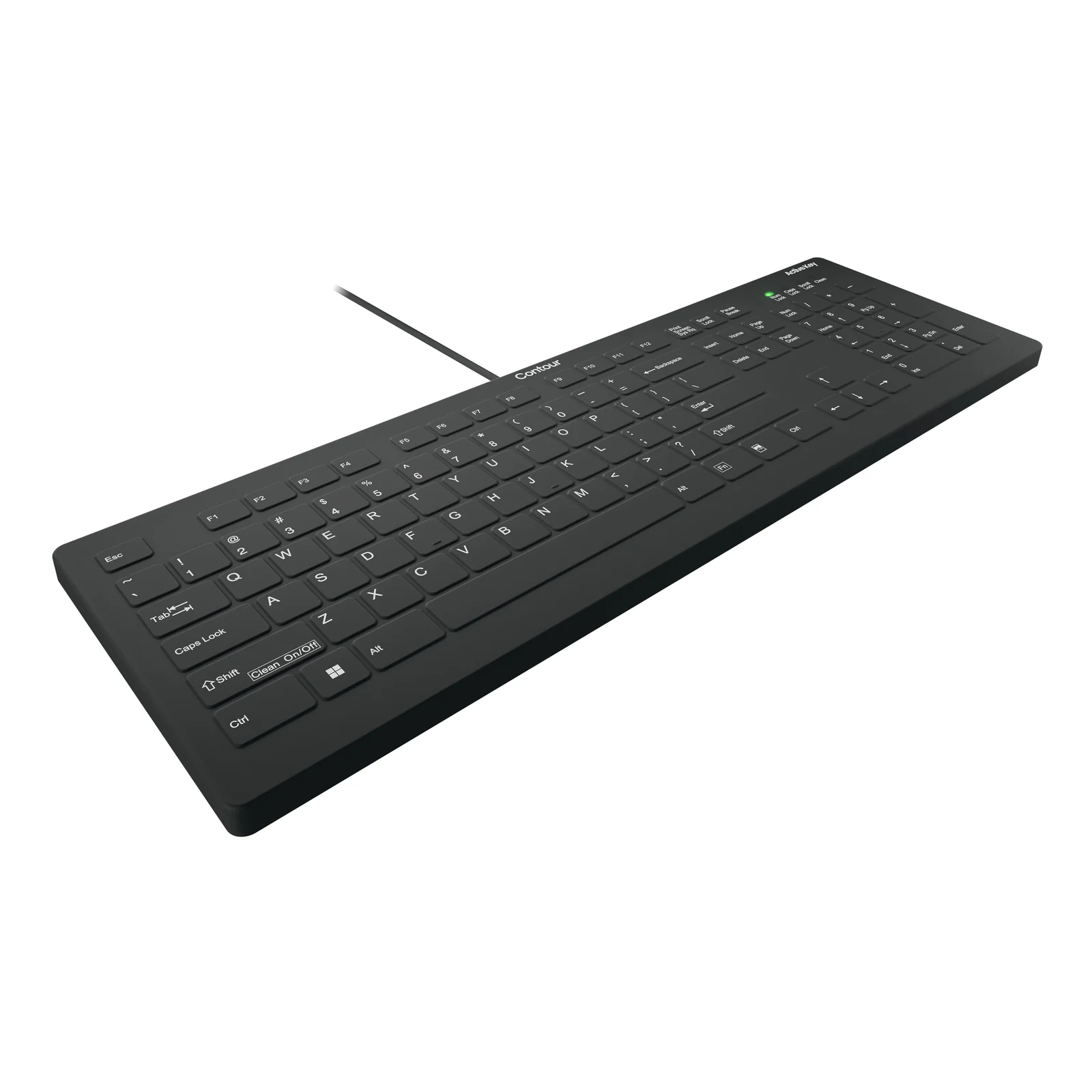 Contour Design Active Key AK-C8112 clavier Médical USB QWERTY Anglais américain Noir