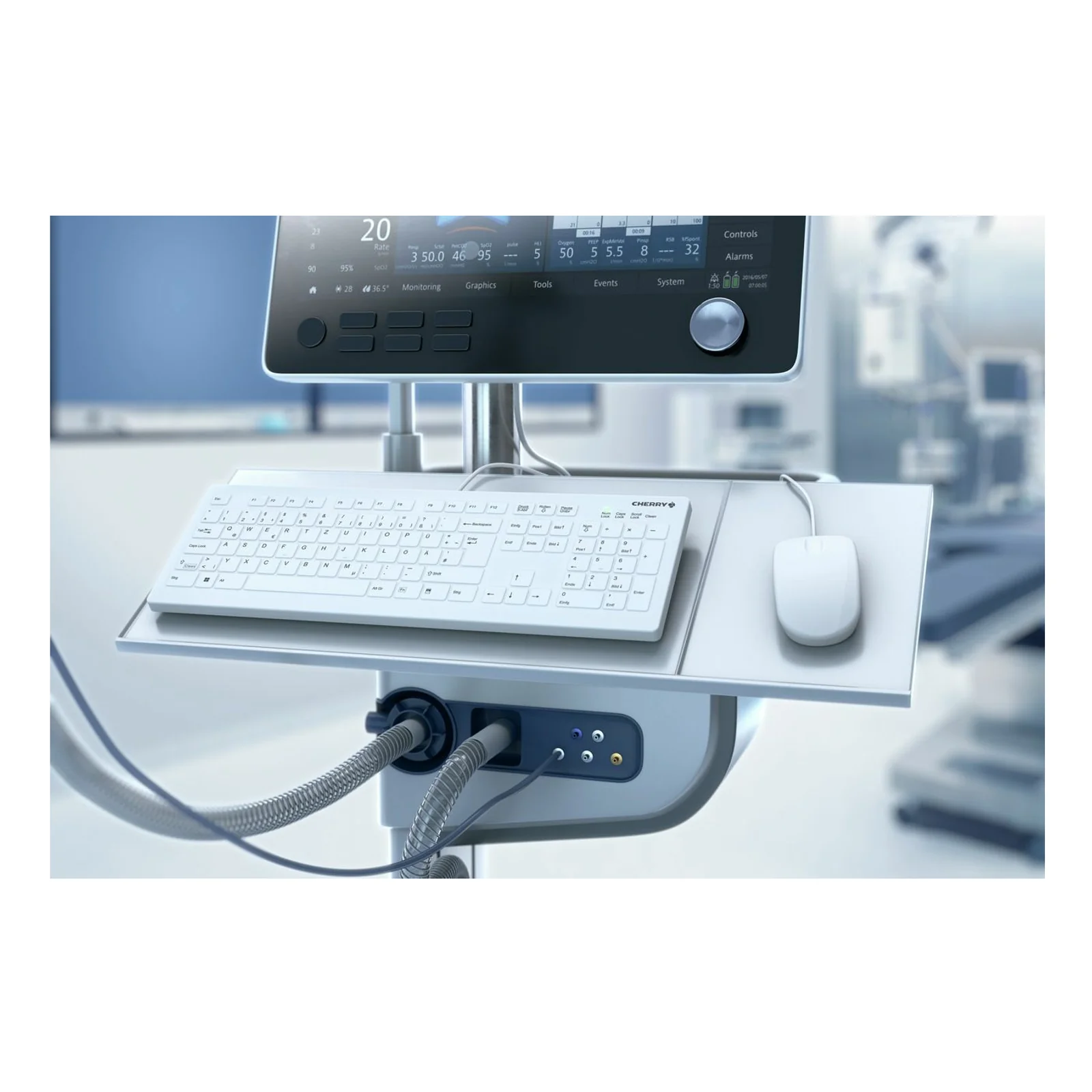 Contour Design Active Key AK-C8112 clavier Médical USB QWERTY Blanc