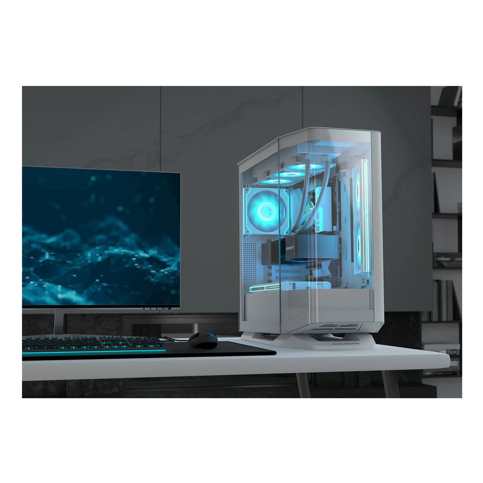 COUGAR CGR-58M6W-RGB Midi Tower Blanc