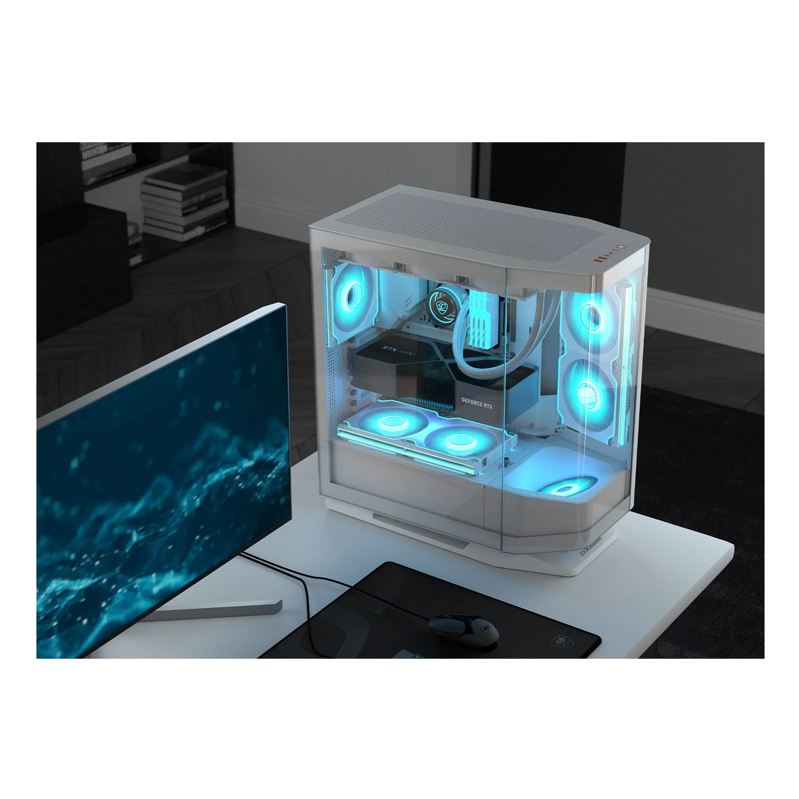 COUGAR CGR-58M6W-RGB Midi Tower Blanc