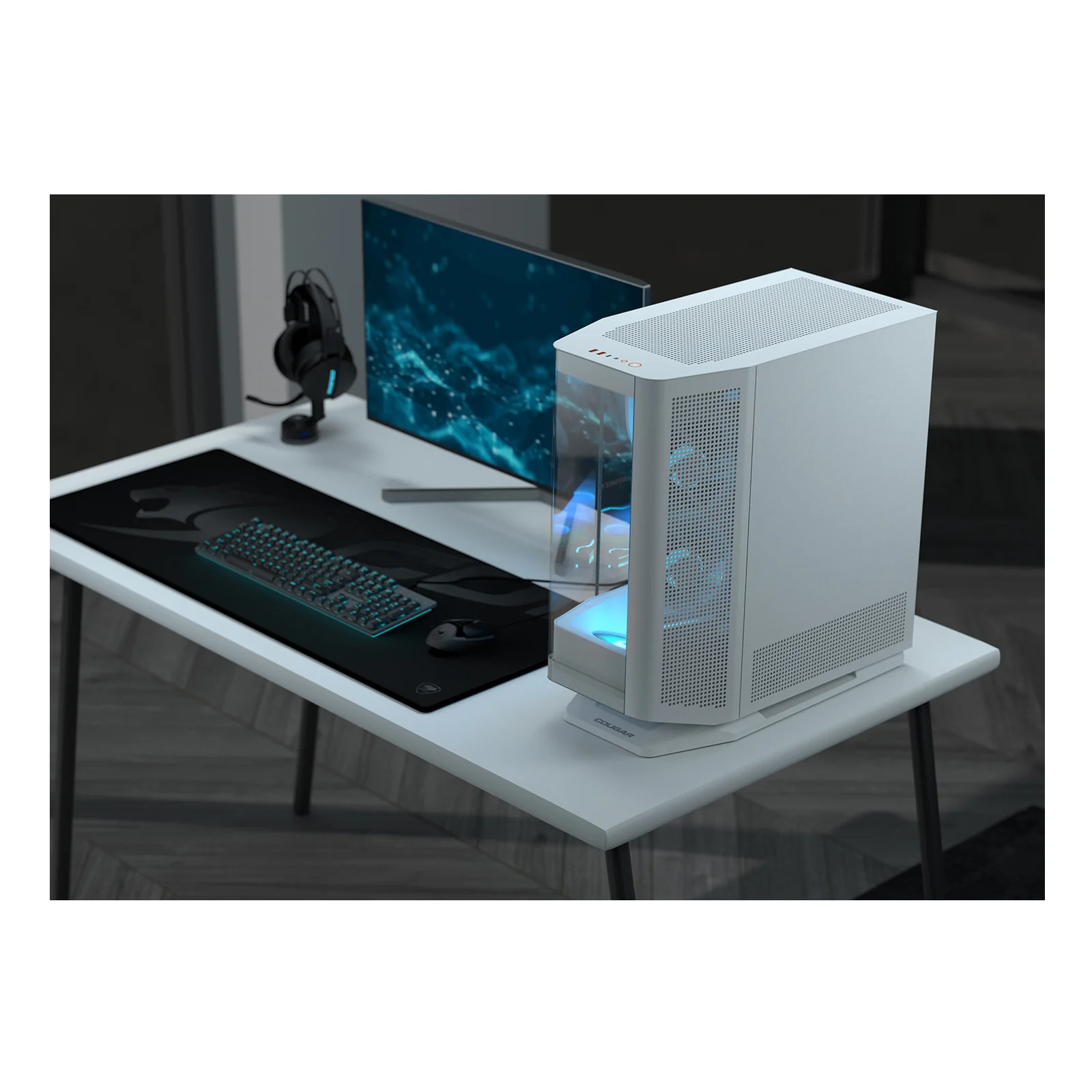 COUGAR CGR-58M6W-RGB Midi Tower Blanc