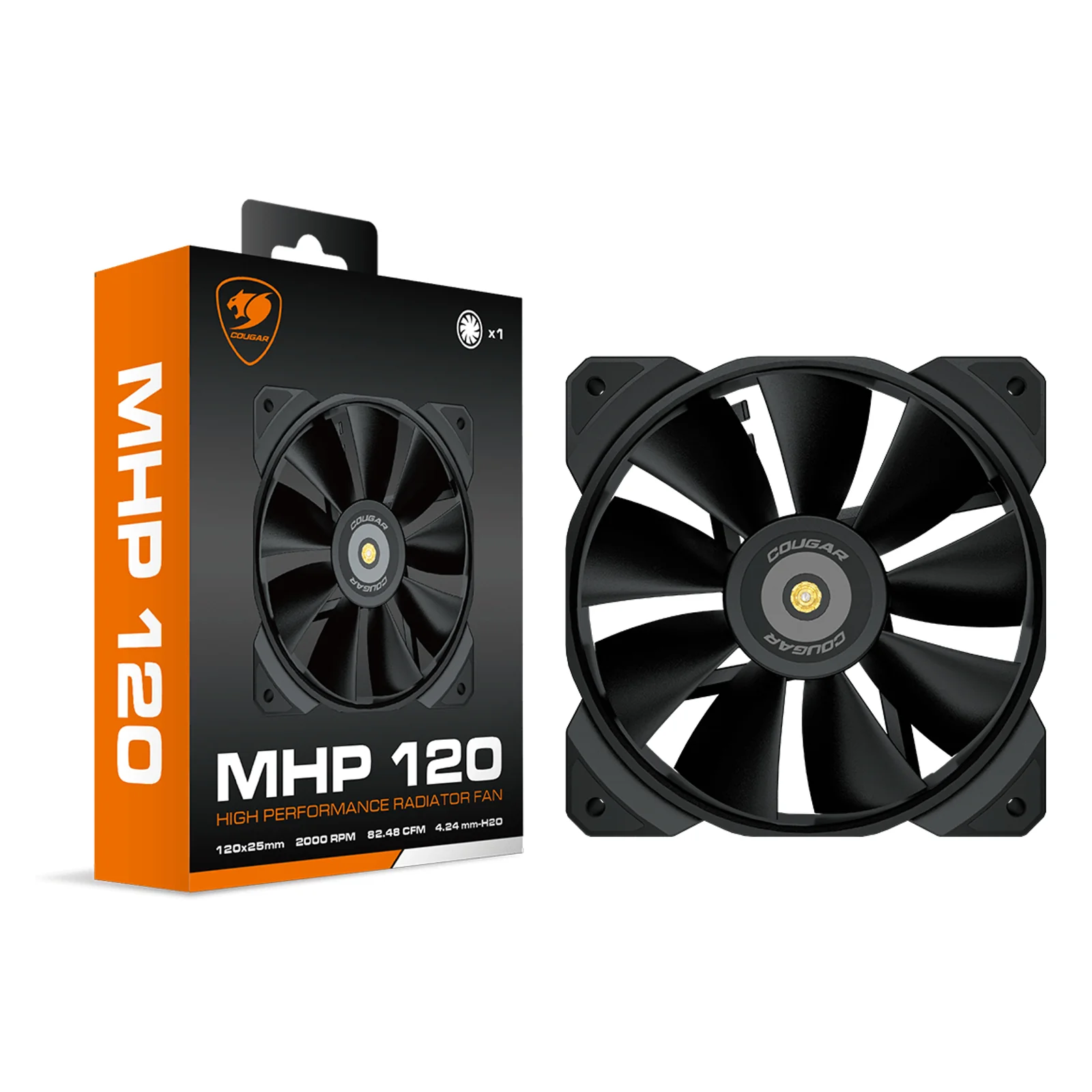 COUGAR CGR-CF-MHP12HB Boitier PC Ventilateur 12 cm Noir 1 pièce(s)