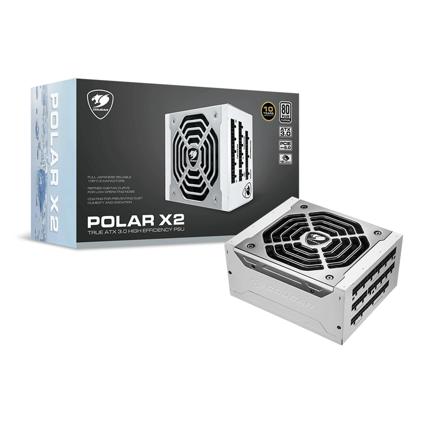 COUGAR CGR-POLAR-X2-1200 unité d'alimentation d'énergie 1200 W 20+4 pin ATX ATX Argent