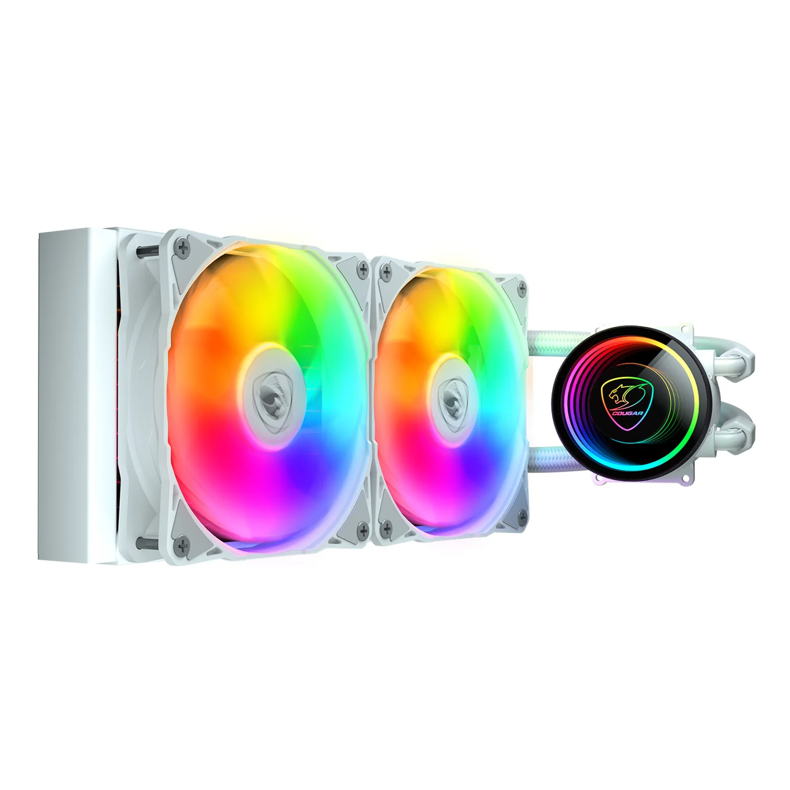 COUGAR CGR-PSDELRGB-W-240 Boitier PC Refroidisseur de liquide tout-en-un Blanc