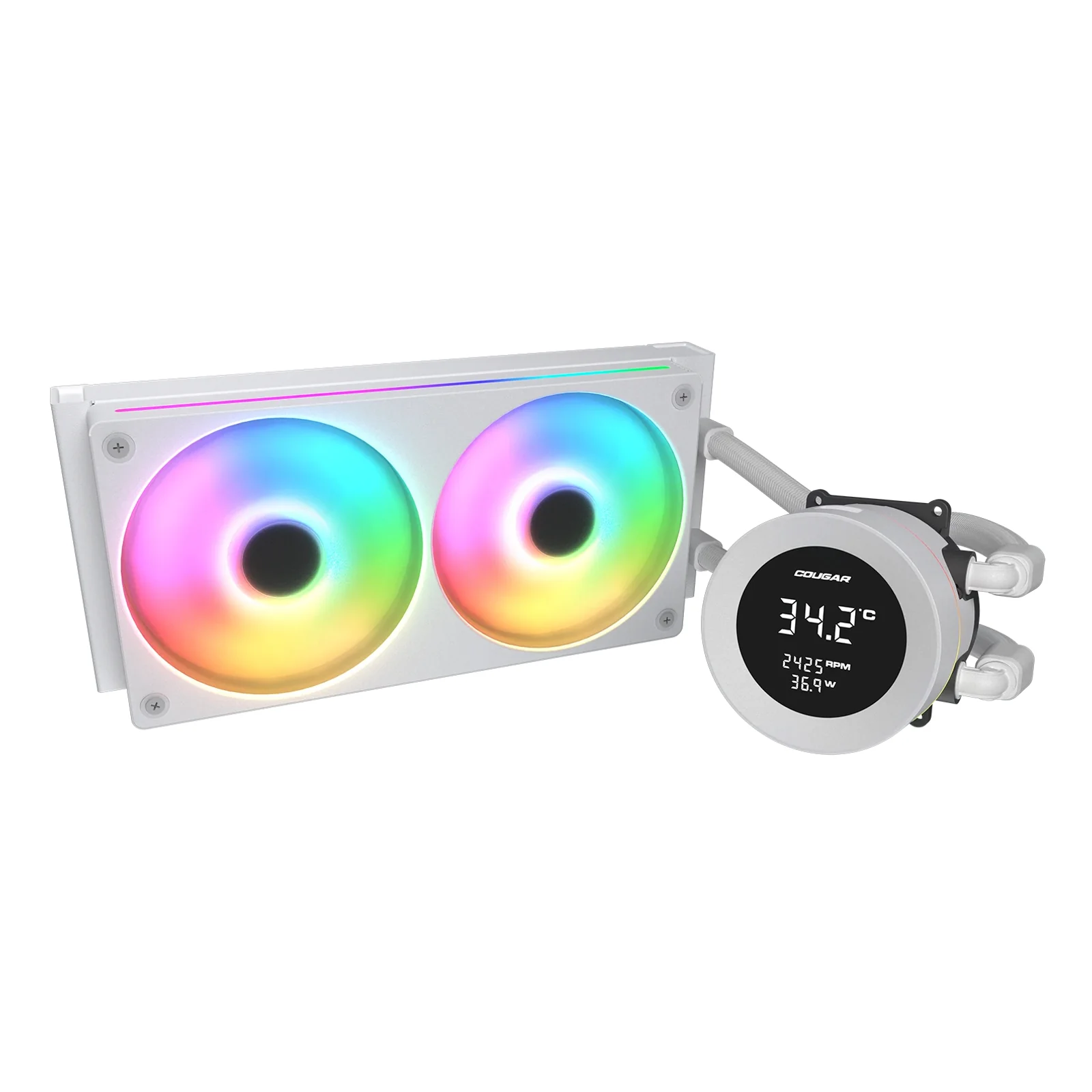 COUGAR CGR-PSDVARGB-W-240 Processeur Refroidisseur de liquide tout-en-un 12 cm Blanc