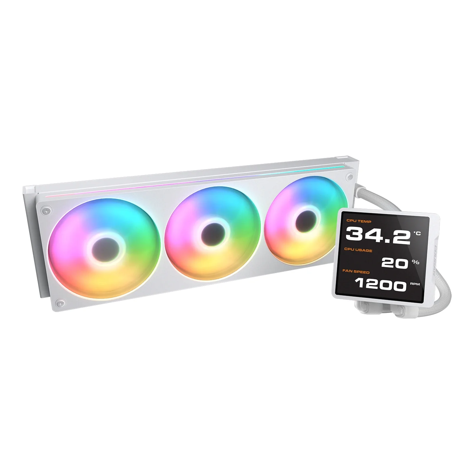COUGAR CGR-PSDVPRGB-W-360 Processeur Refroidisseur de liquide tout-en-un 12 cm Blanc