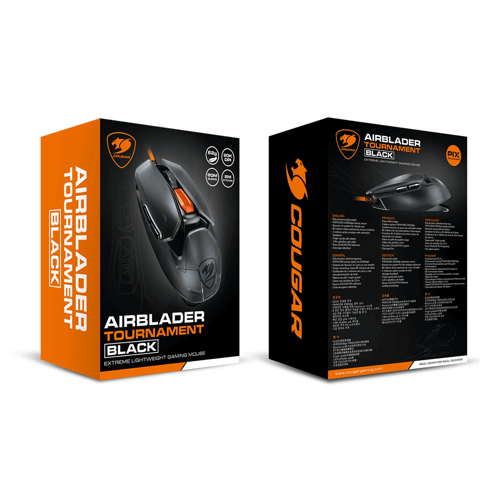 COUGAR CGR-WONB-M487 souris Gaming Droitier USB Type-A Optique 20000 DPI
