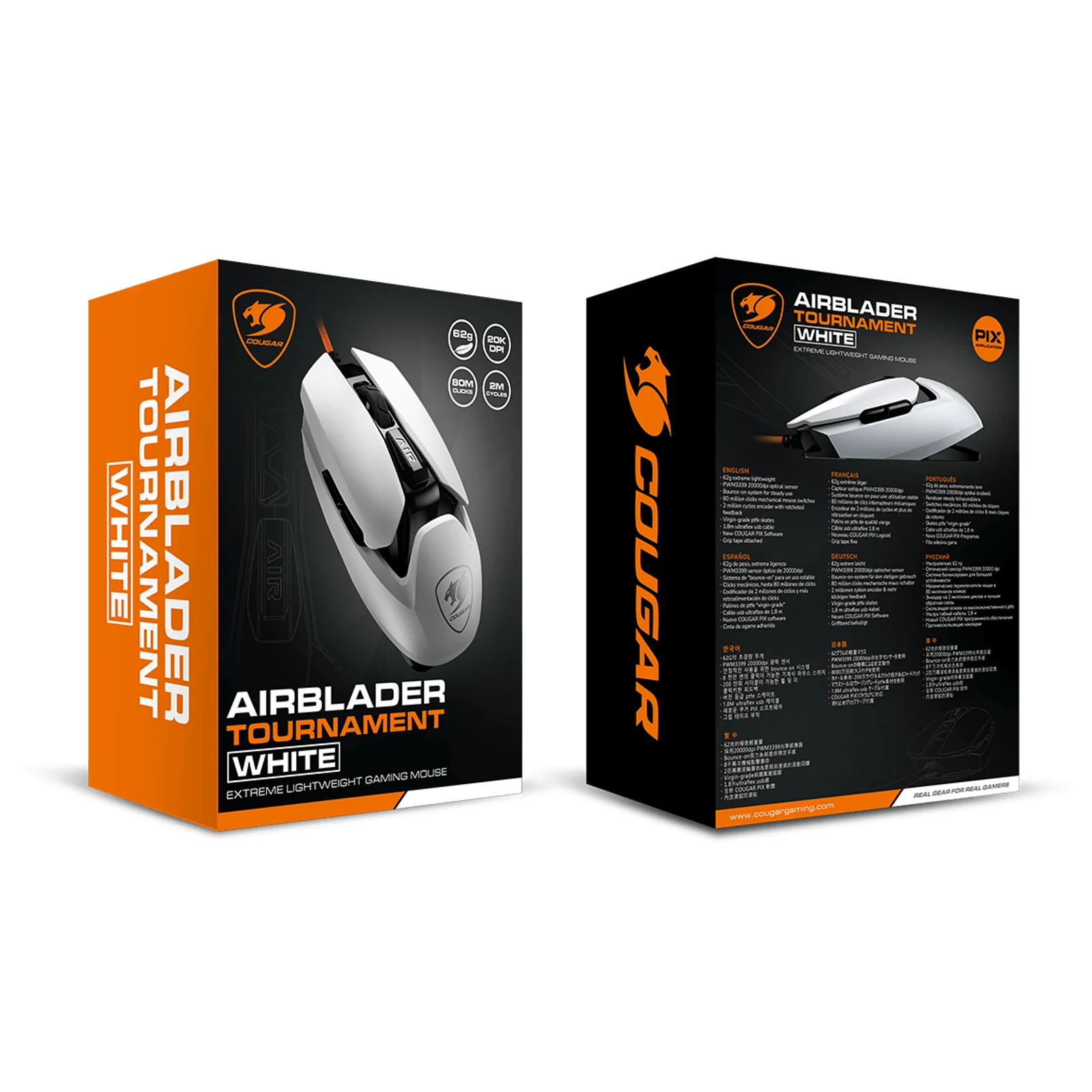 COUGAR CGR-WONW-M487 souris Gaming Droitier USB Type-A Optique 20000 DPI