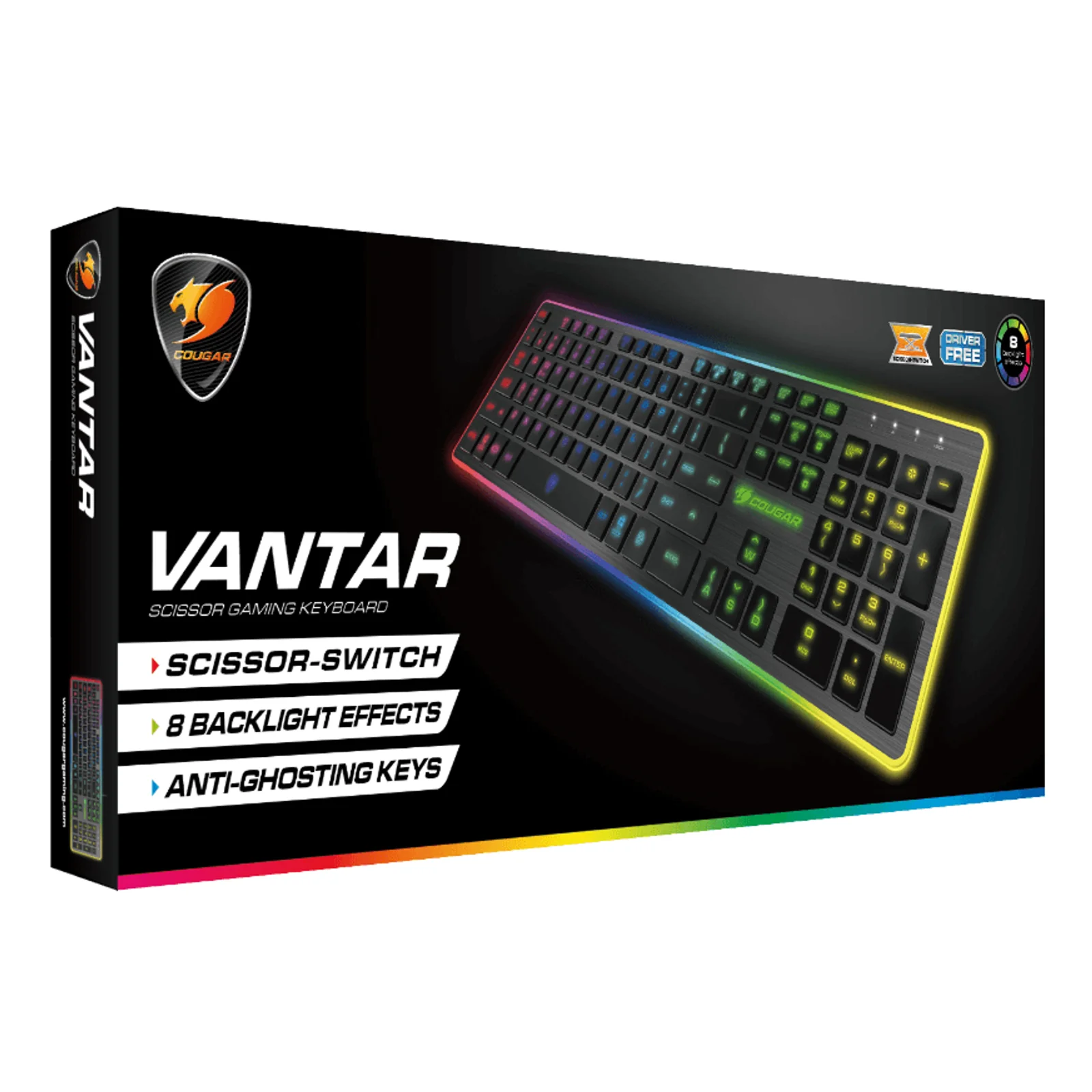 COUGAR CGR-WXNMB-VAN-CH clavier Gaming USB QWERTZ Suisse Noir