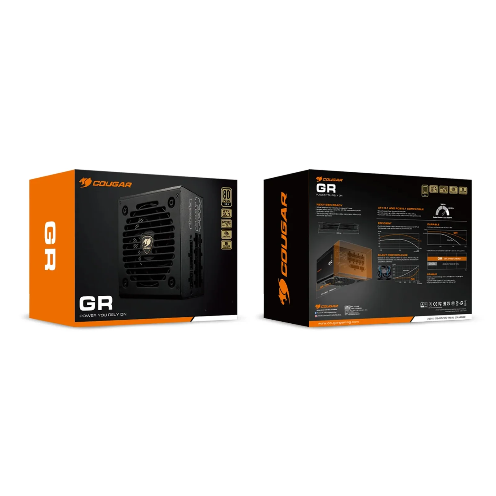 COUGAR CGRGDN-750 unité d'alimentation d'énergie 750 W 20+4 pin ATX ATX Noir