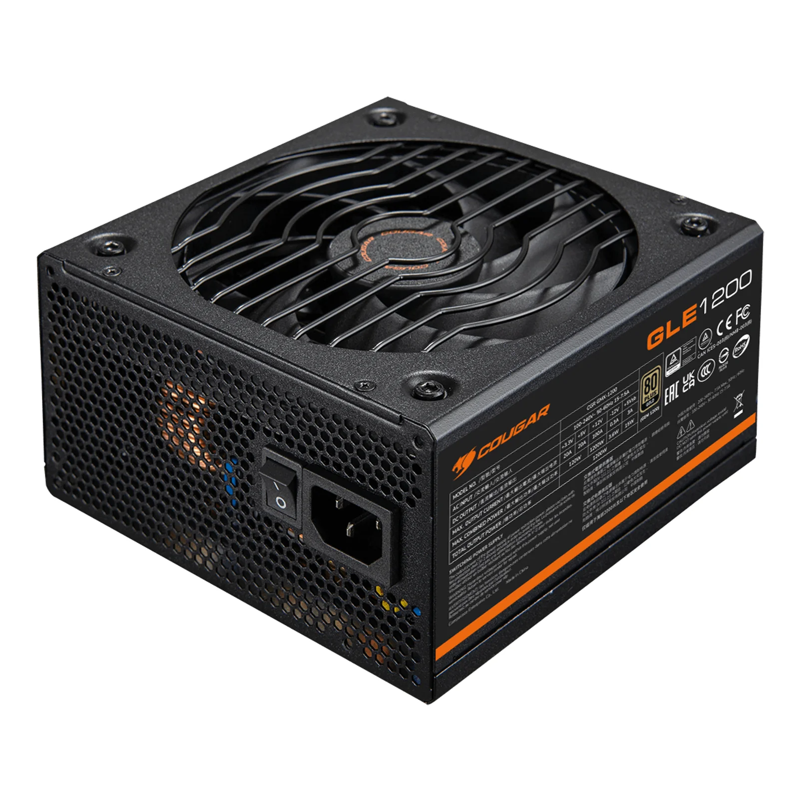COUGAR CGRGLE-1200 unité d'alimentation d'énergie 1200 W 20+4 pin ATX ATX Noir