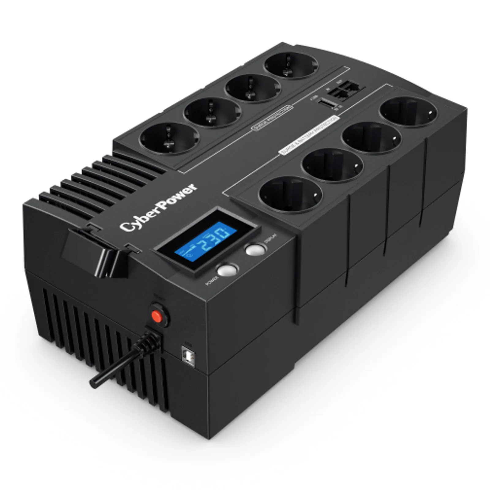 CyberPower BR1200ELCD alimentation d'énergie non interruptible Interactivité de ligne 1,2 kVA 720 W 8 sortie(s) CA