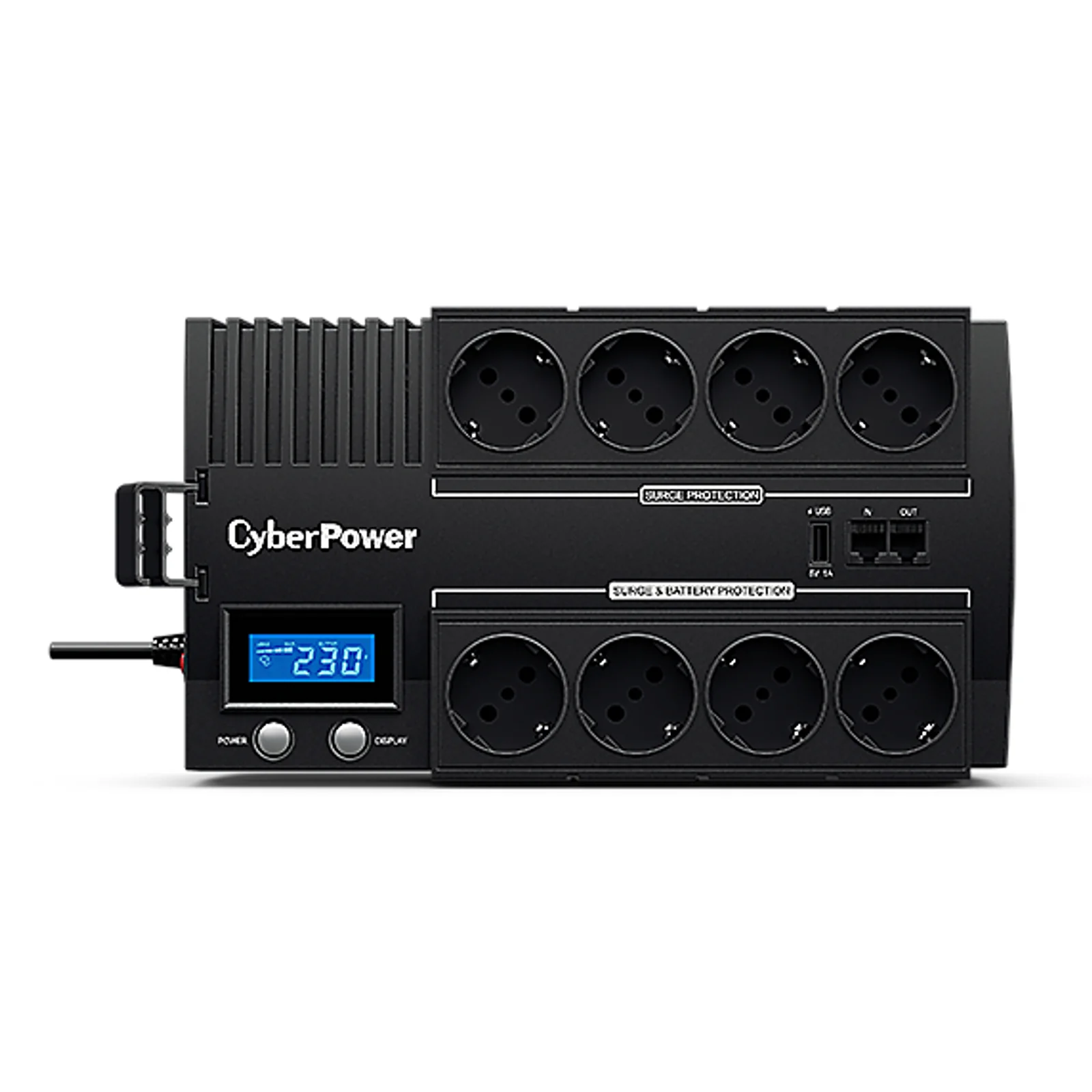 CyberPower BR1200ELCD alimentation d'énergie non interruptible Interactivité de ligne 1,2 kVA 720 W 8 sortie(s) CA
