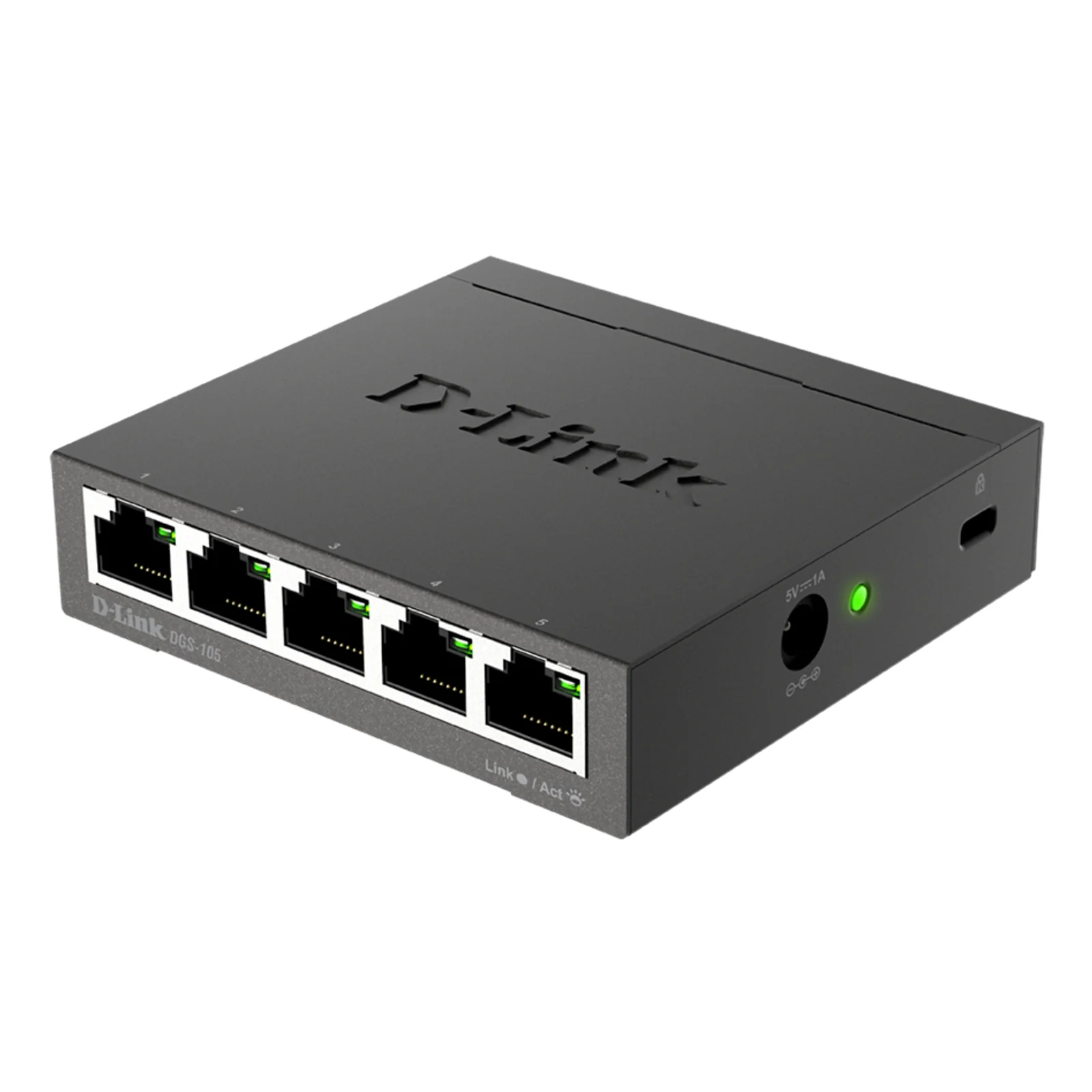 D-Link DGS-105 Non-géré L2 Gigabit Ethernet (10/100/1000) Noir