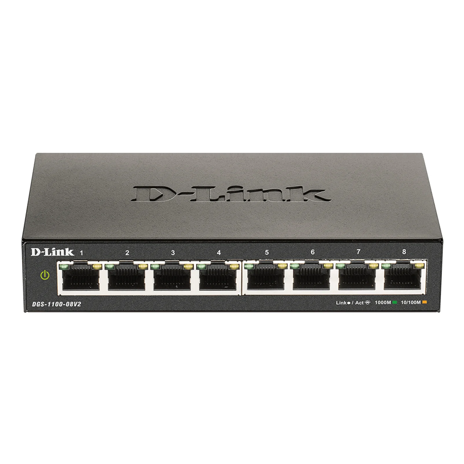 DGS-1100-08V2 Géré L2 Gigabit Ethernet (10/100/1000) Noir