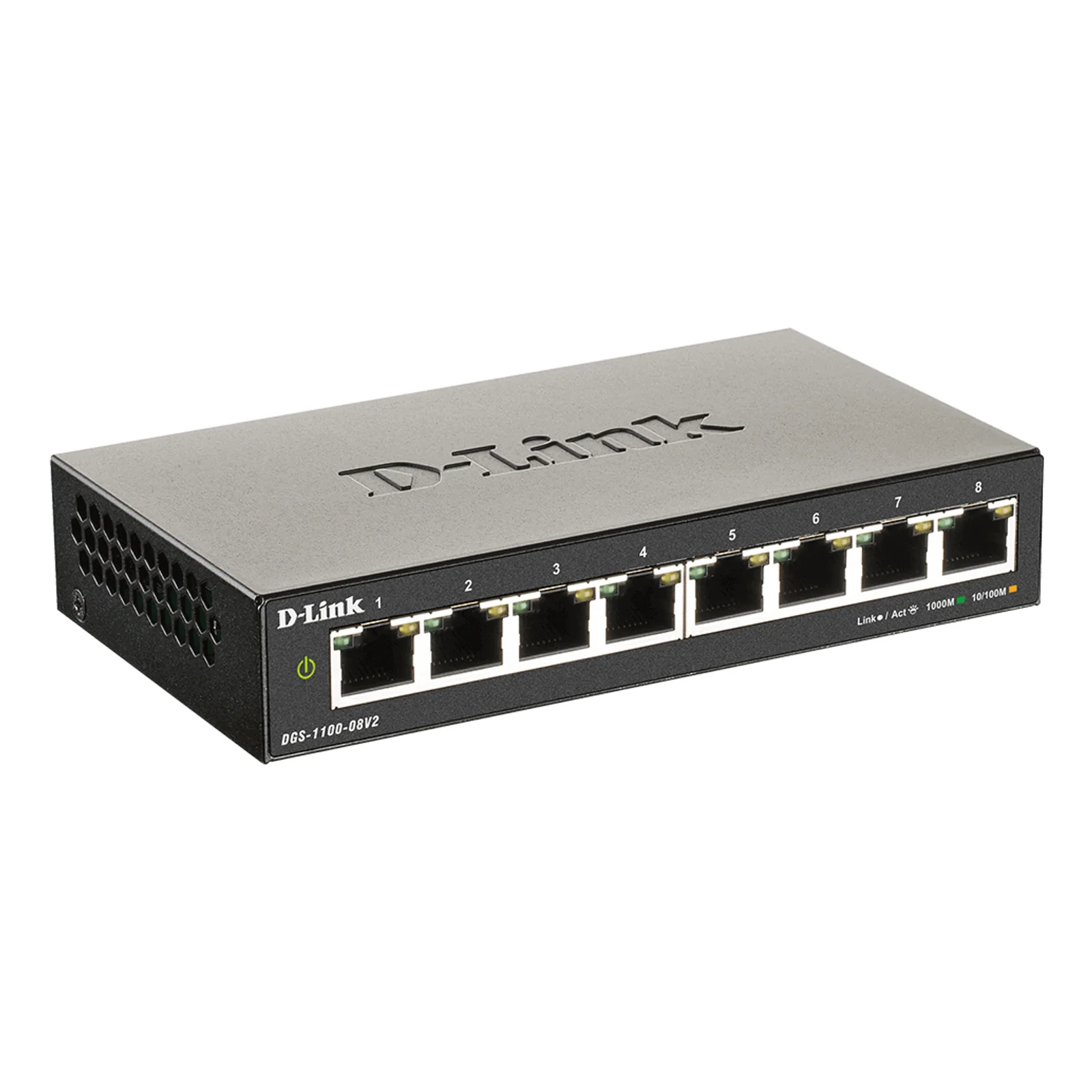 D-Link DGS-1100-08V2 Géré L2 Gigabit Ethernet (10/100/1000) Noir