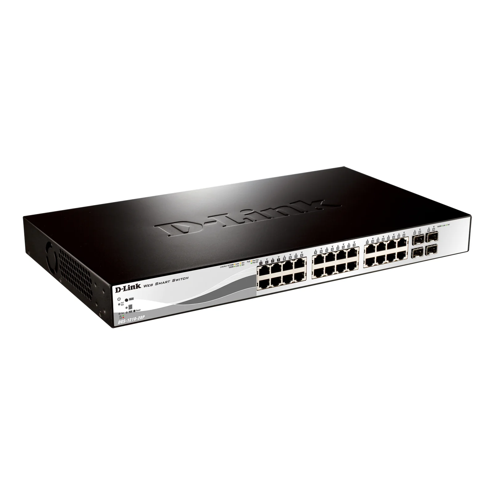 D-Link DGS-1210-28P Géré L2 Gigabit Ethernet (10/100/1000) Connexion Ethernet, supportant l'alimentation via ce port (PoE) 1U