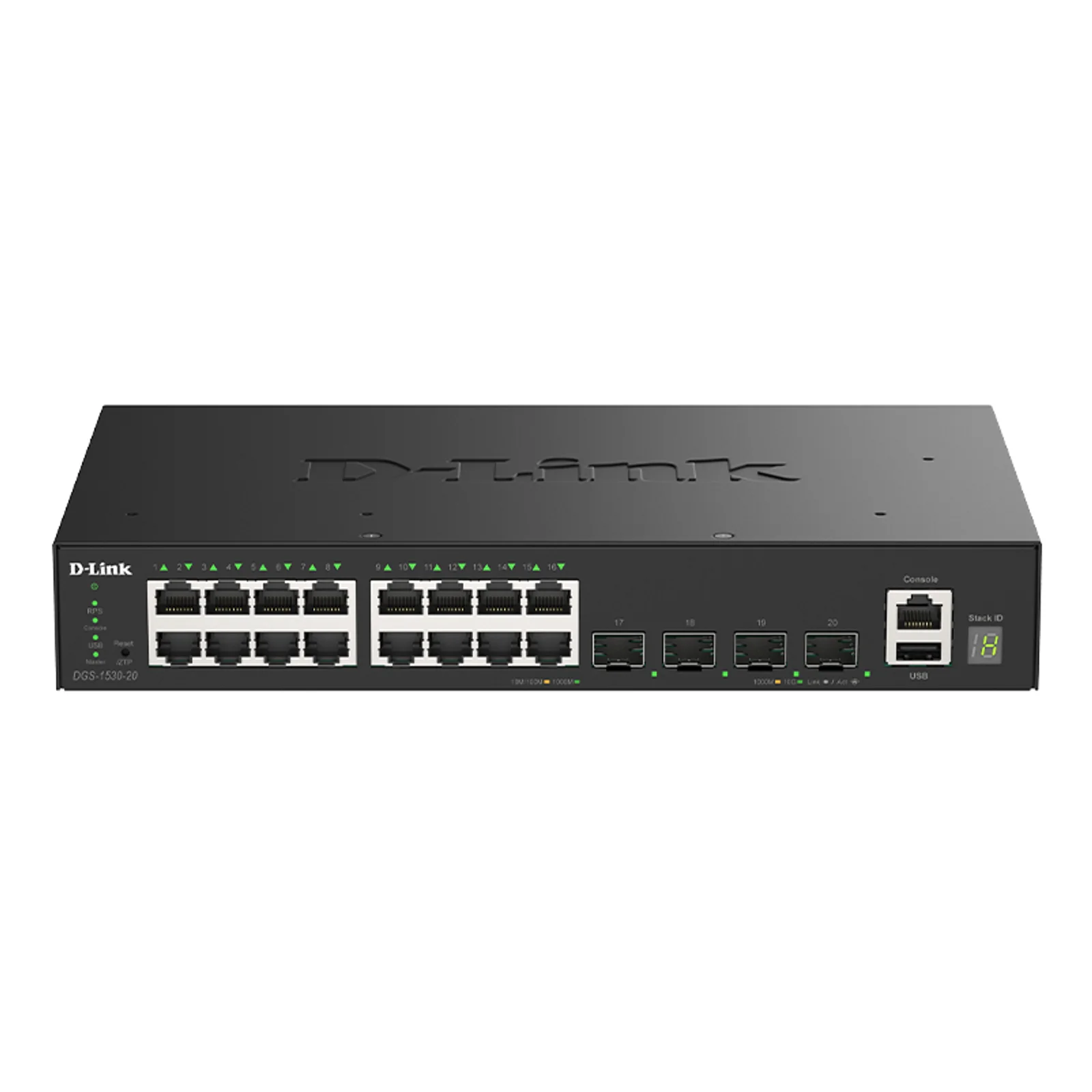 DGS-1530-20/E commutateur réseau Géré L2 Gigabit Ethernet (10/100/1000) Noir