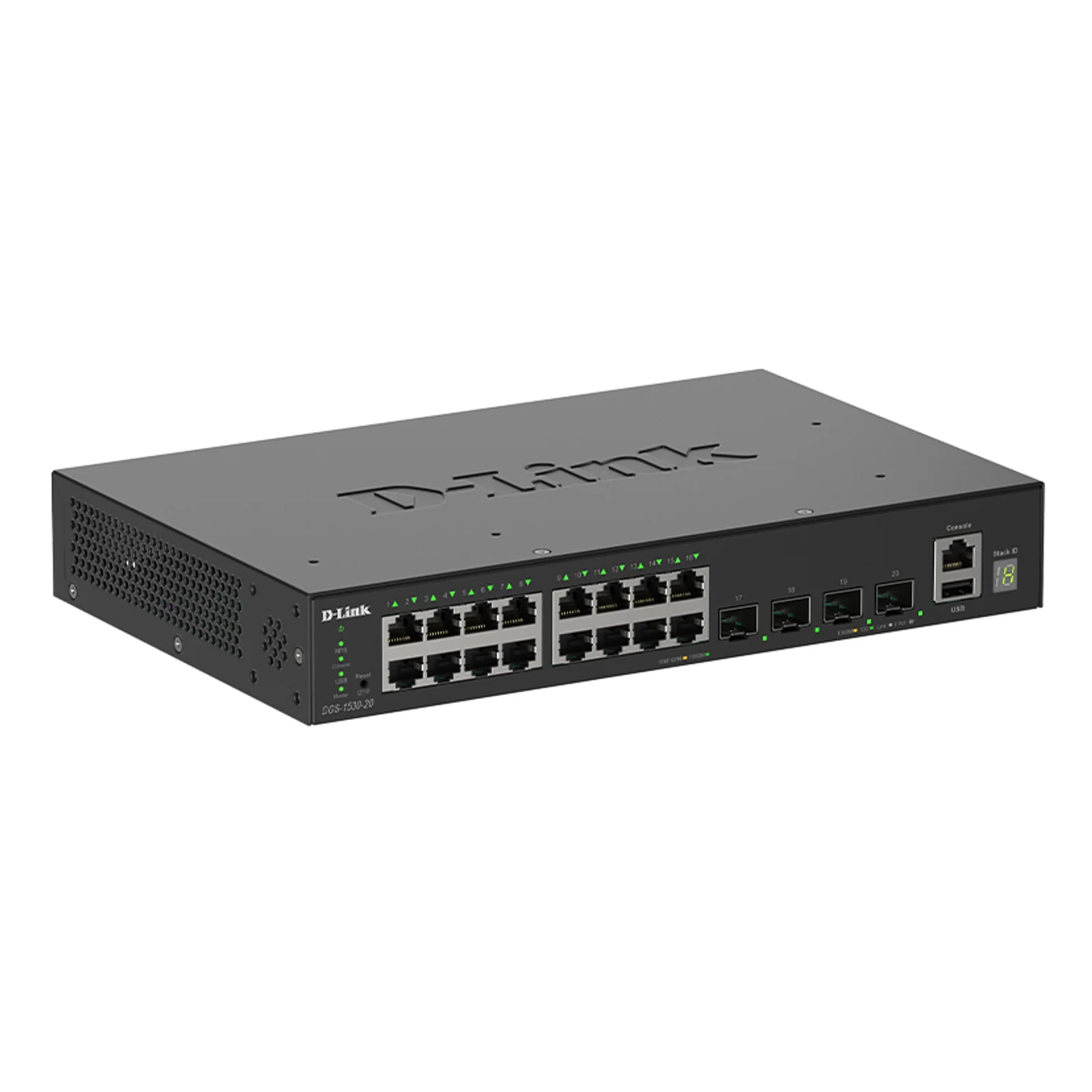 D-Link DGS-1530-20/E commutateur réseau Géré L2 Gigabit Ethernet (10/100/1000) Noir
