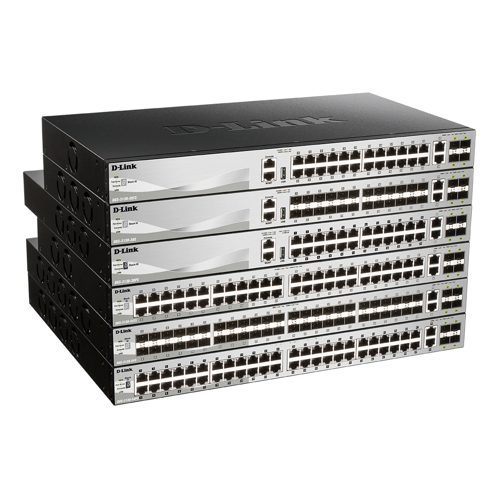 DGS-3130-30PS/E commutateur réseau Géré L3 Gigabit Ethernet (10/100/1000) Connexion Ethernet, supportant l'alimentation via ce port (PoE) Gris