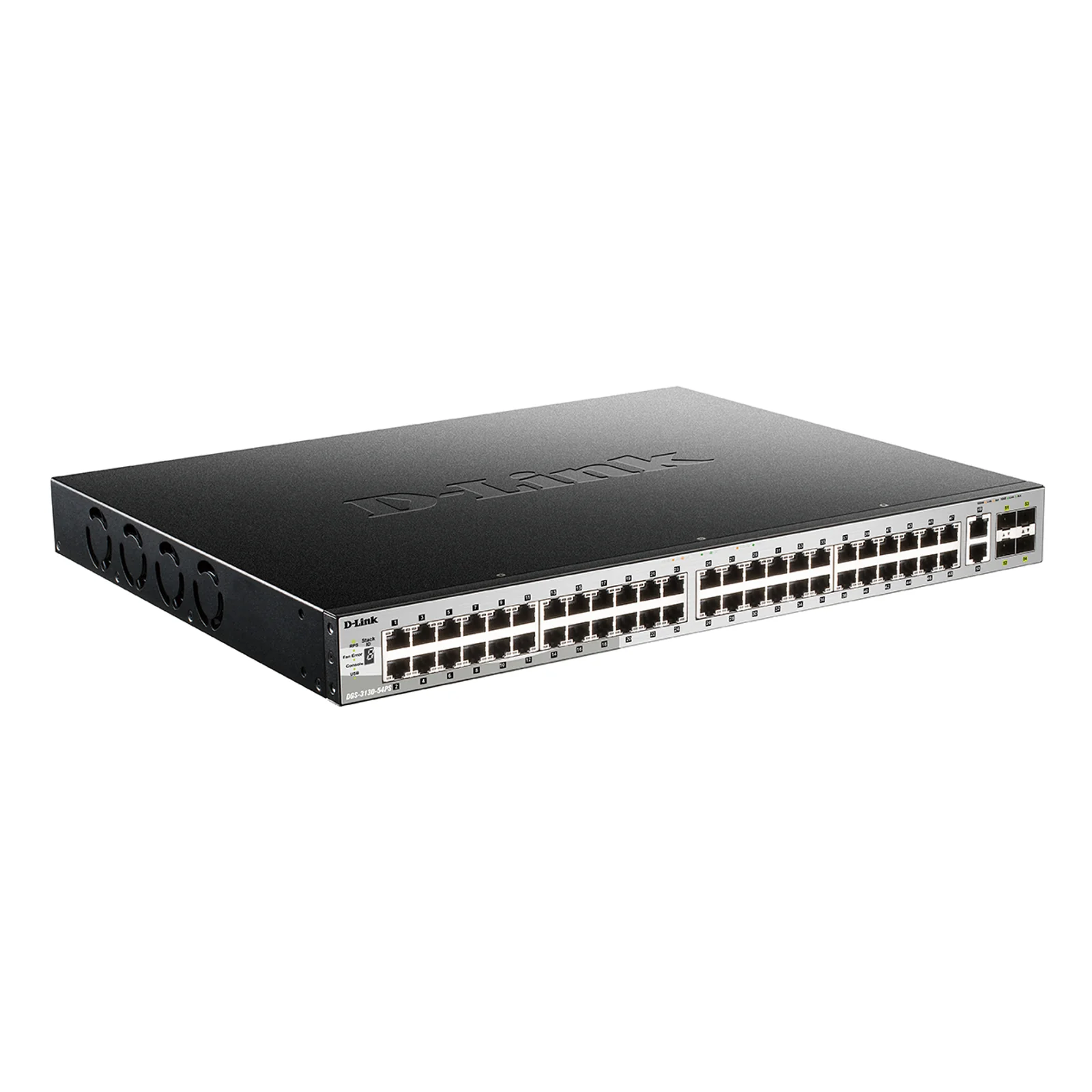 D-Link DGS-3130-54PS/E commutateur réseau Géré L3 Gigabit Ethernet (10/100/1000) Connexion Ethernet, supportant l'alimentation via ce port (PoE) Gris