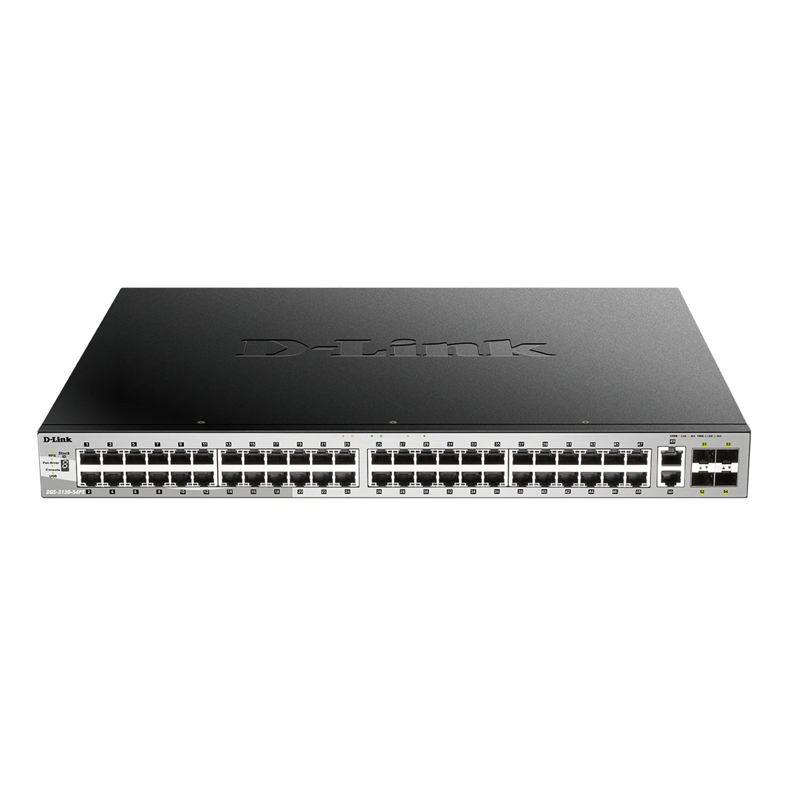 DGS-3130-54PS/E commutateur réseau Géré L3 Gigabit Ethernet (10/100/1000) Connexion Ethernet, supportant l'alimentation via ce port (PoE) Gris