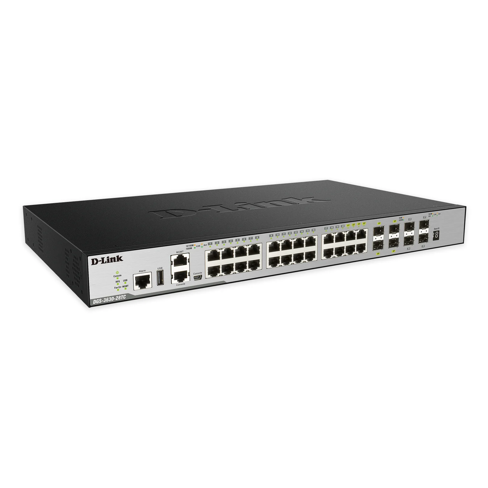 DGS-3630-28TC commutateur réseau Géré L3 Gigabit Ethernet (10/100/1000) 1U Noir