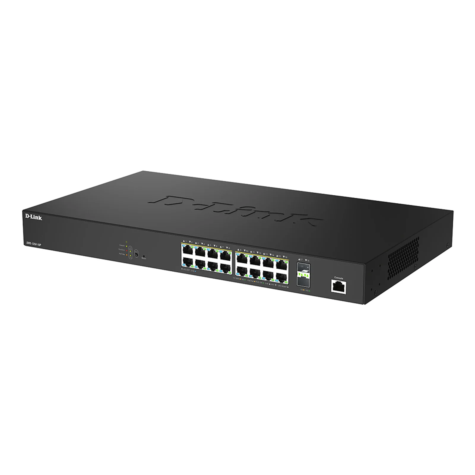 D-Link DMS-1250-18P/E commutateur réseau Géré L2 2.5G Ethernet (100/1000/2500) Connexion Ethernet, supportant l'alimentation via ce port (PoE) Noir