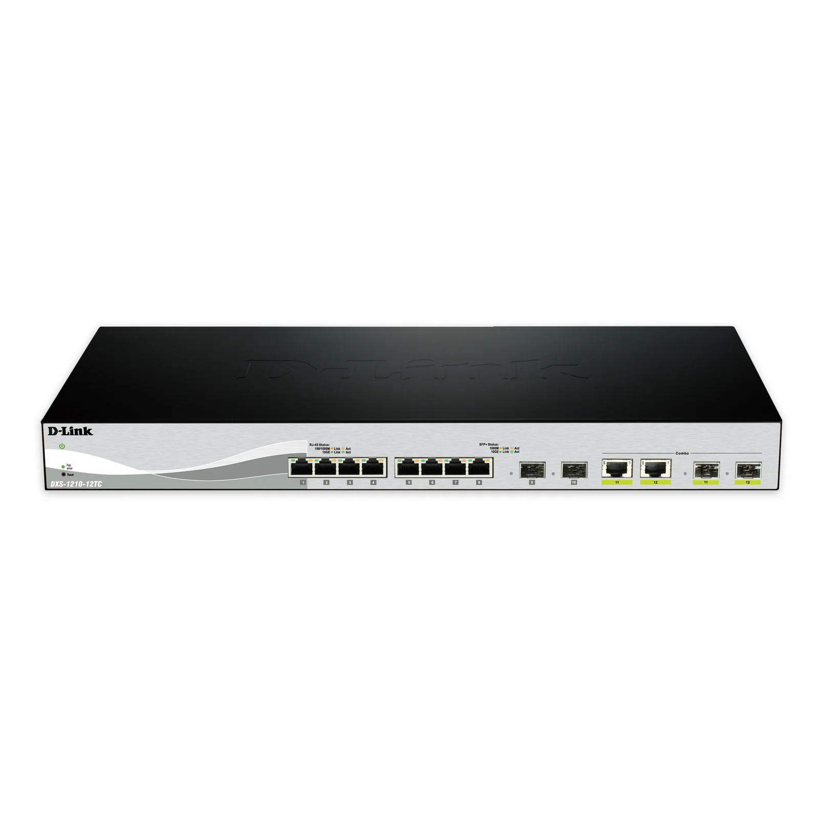 D-Link DXS-1210-12SC/E commutateur réseau Géré L2 10G Ethernet (100/1000/10000) 1U Noir, Argent