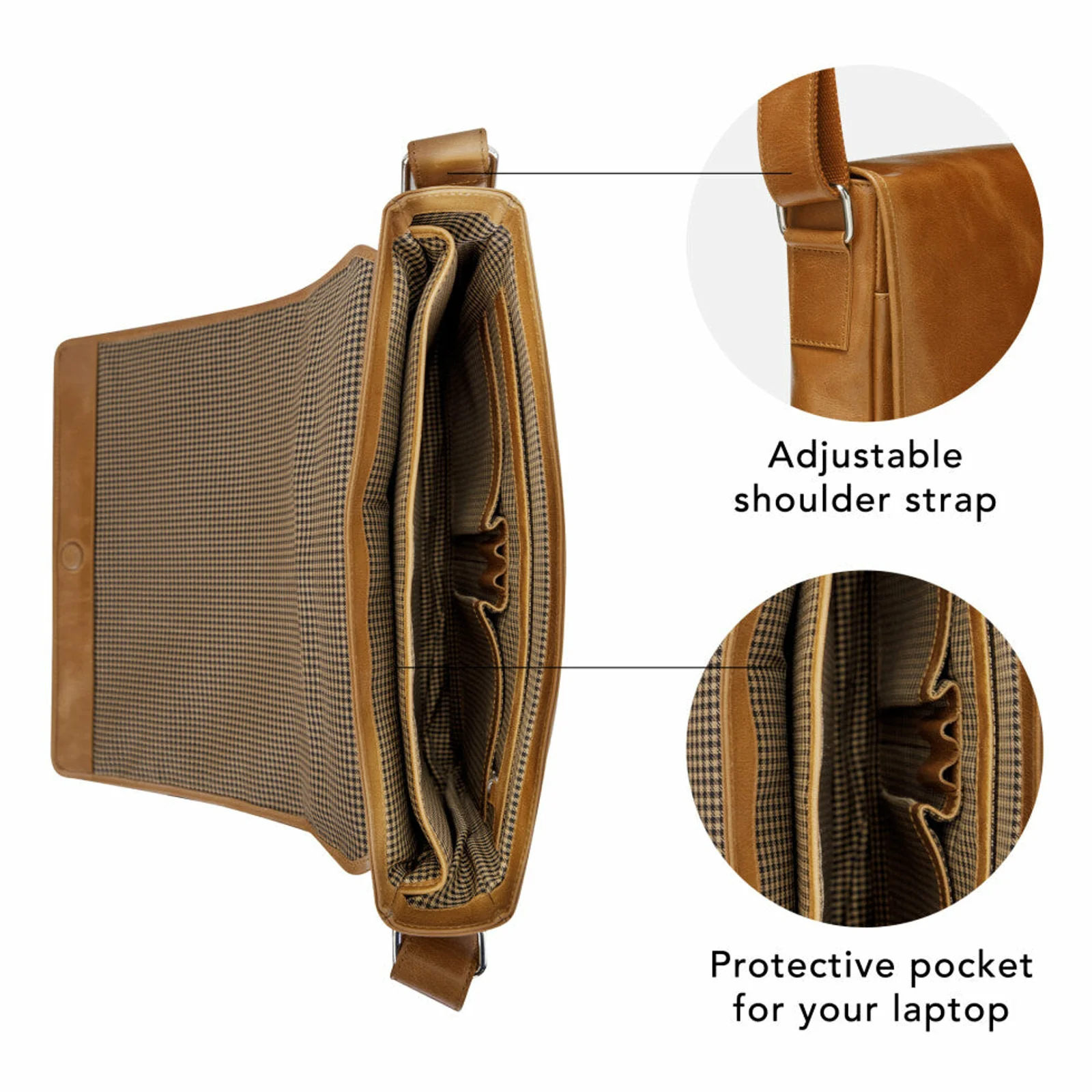 dbramante1928 Marselisborg 35,6 cm (14") Sac Messenger Marron
