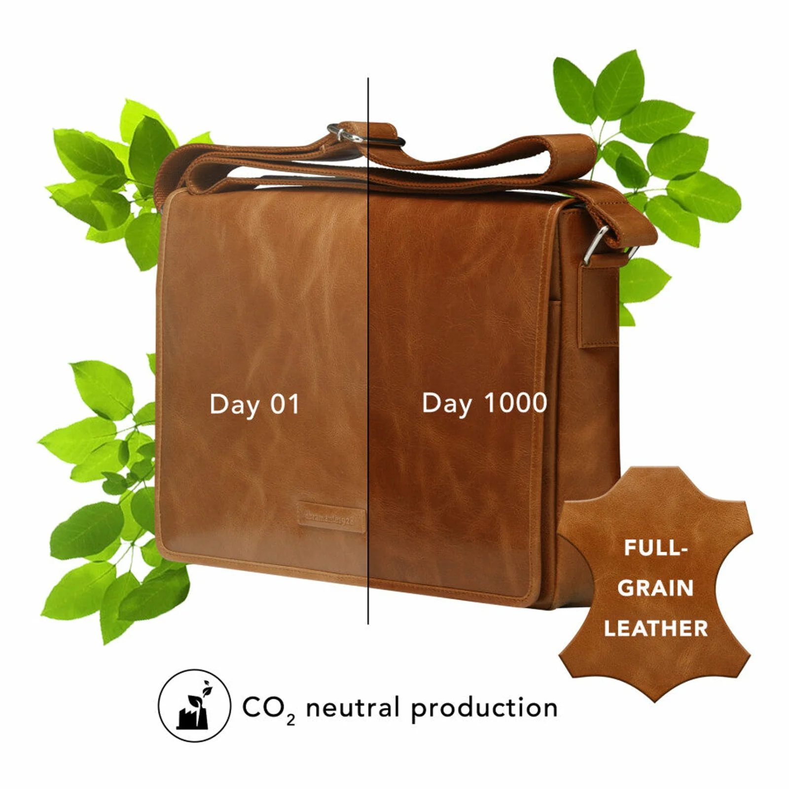 dbramante1928 Marselisborg 35,6 cm (14") Sac Messenger Marron