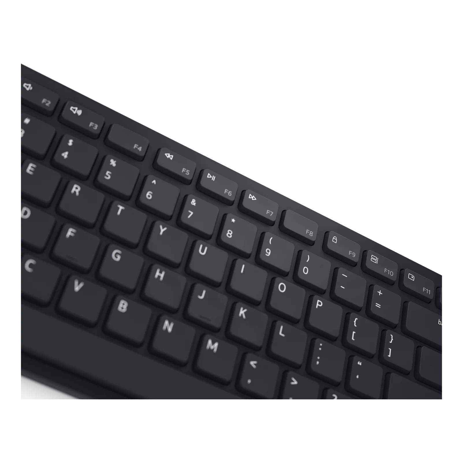 Gros plan sur les touches supérieures droites du clavier Dell KM5221W, zone numérique