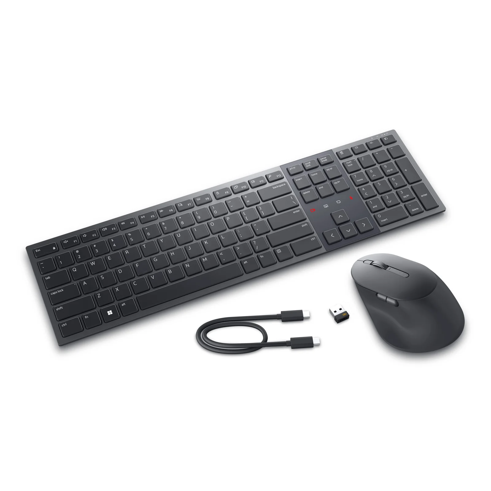 Dell KM900, clavier, souris, récepteur USB et câble USB-C inclus, fond blanc