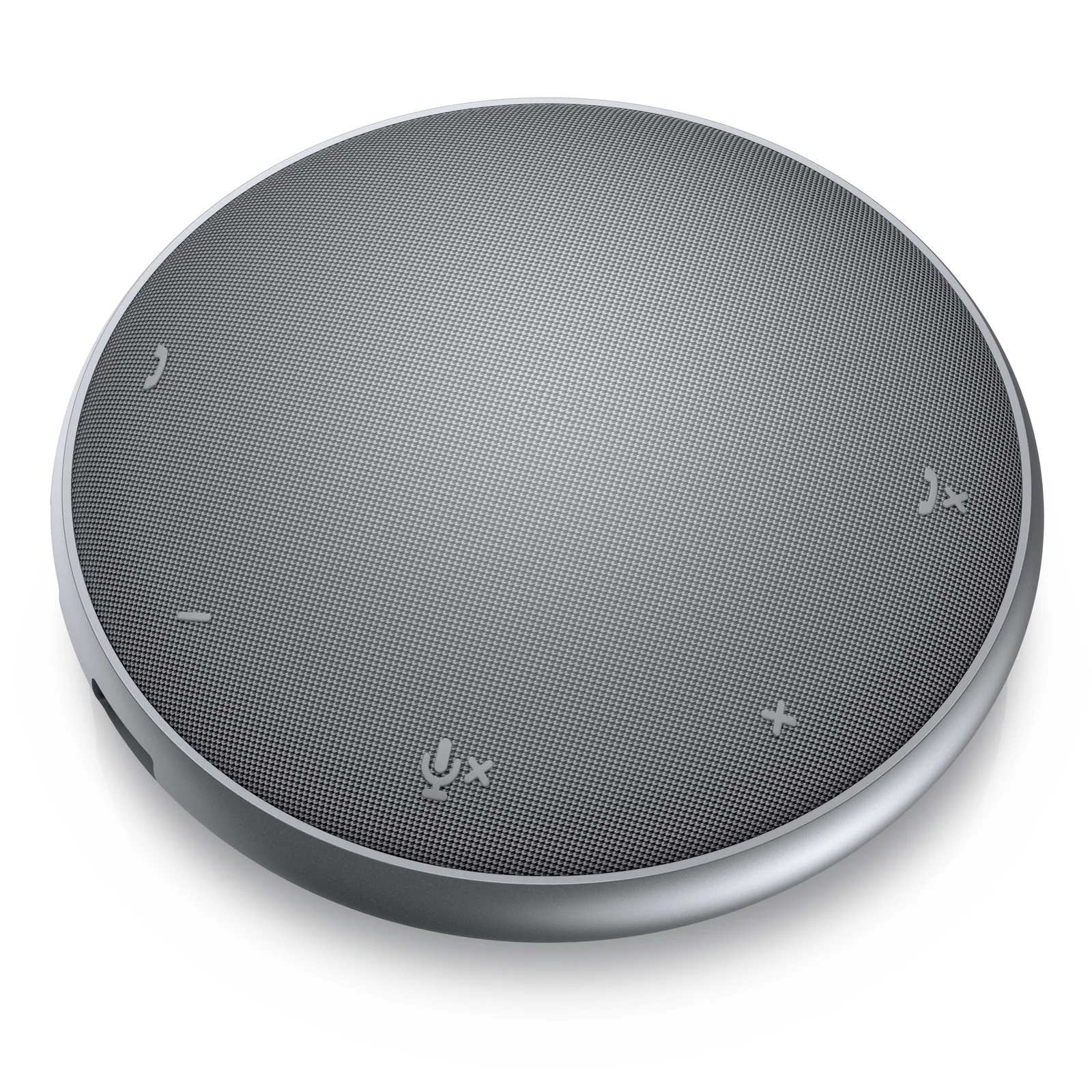 Vue de dessus, disposition des touches de contrôle avec icônes microphone et téléphone