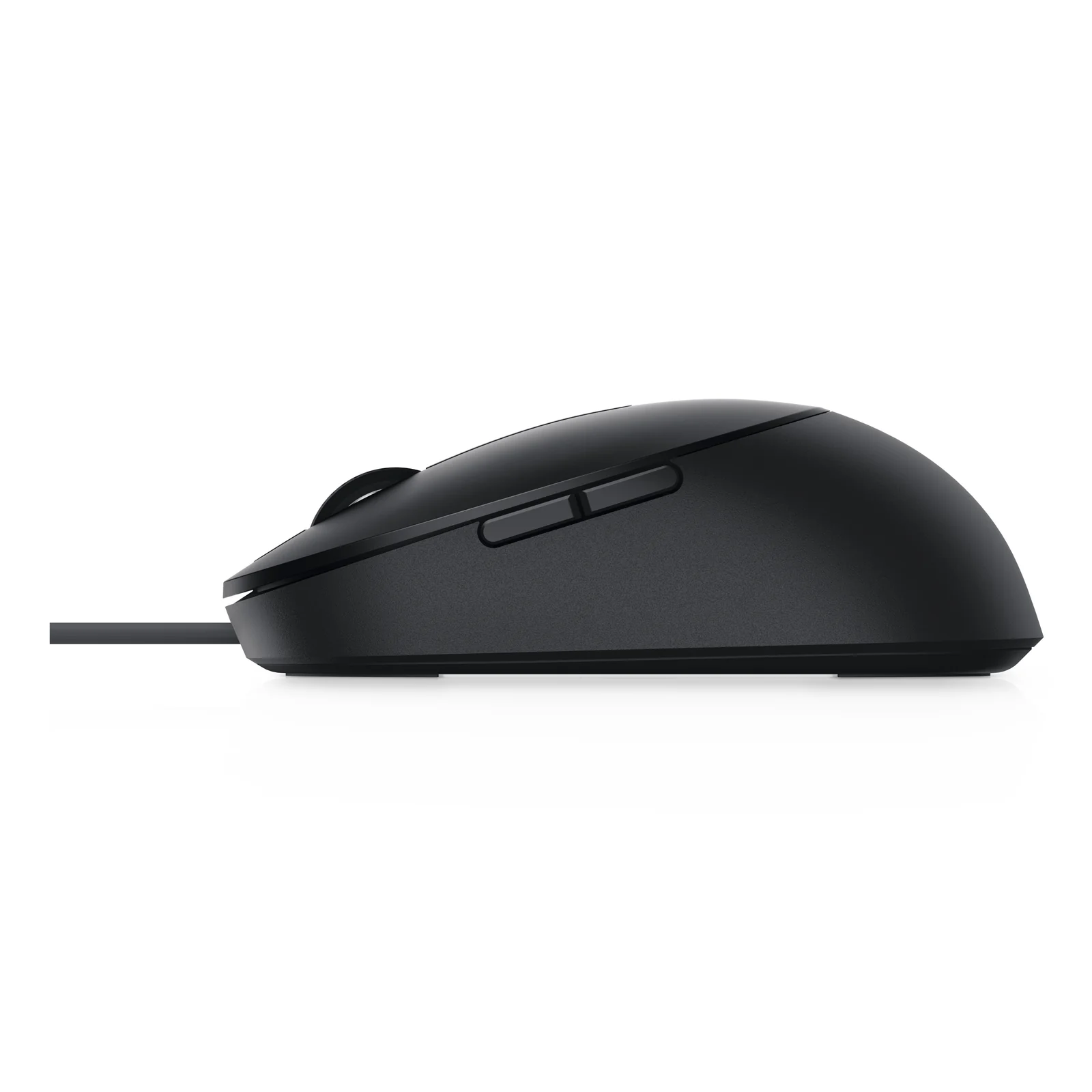 Profil droit de la souris noire avec côté lisse sans bouton