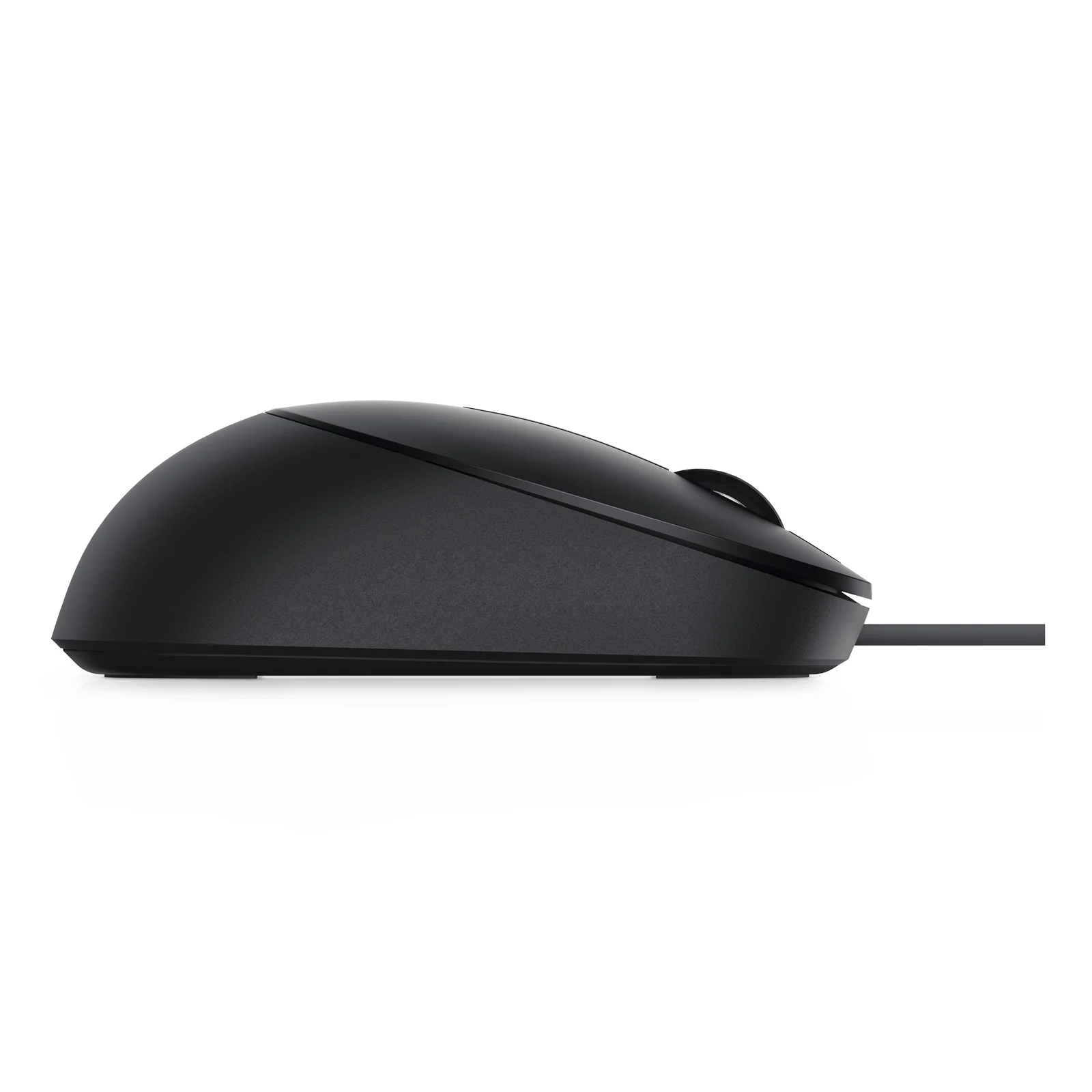 Profil gauche de la souris noire montrant les deux boutons latéraux programmables