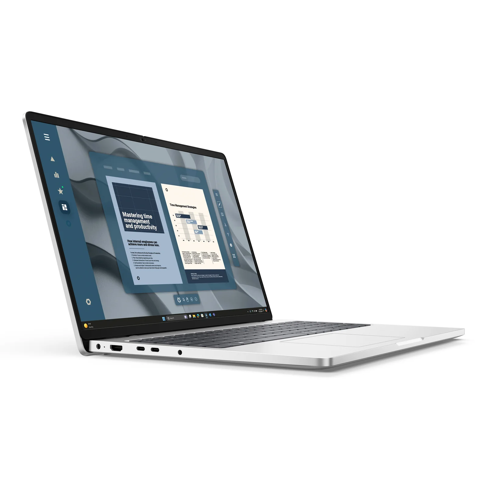 DELL Pro 16 PC16255 Copilot+ PC AMD Ryzen AI 5 340 Ordinateur portable 40,6 cm (16") Full HD+ 16 Go DDR5-SDRAM 512 Go SSD Wi-Fi 6E (802.11ax) Windows 11 Pro Allemand Platine