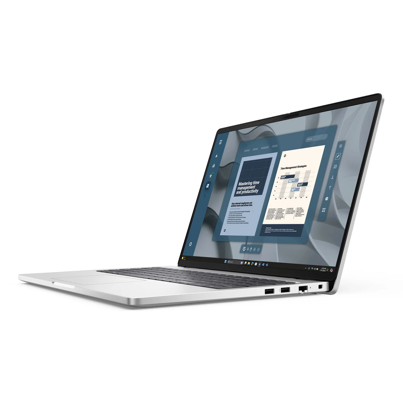 DELL Pro 16 PC16255 Copilot+ PC AMD Ryzen AI 5 340 Ordinateur portable 40,6 cm (16") Full HD+ 16 Go DDR5-SDRAM 512 Go SSD Wi-Fi 6E (802.11ax) Windows 11 Pro Allemand Platine