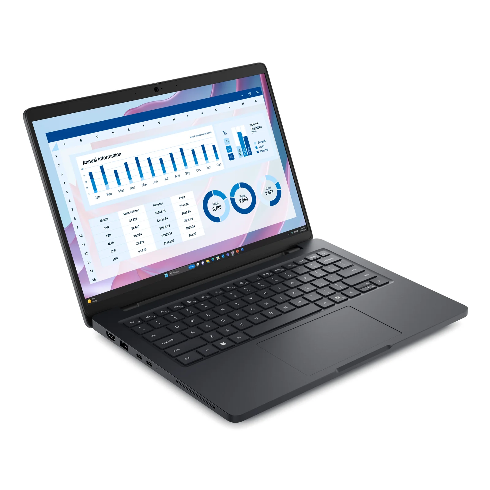 DELL Pro Max 14 MC14255 Copilot+ PC AMD Ryzen AI 7 PRO 350 Station de travail mobile 35,6 cm (14") Full HD+ 32 Go LPDDR5x-SDRAM 1 To SSD Wi-Fi 7 (802.11be) Windows 11 Pro Français Noir